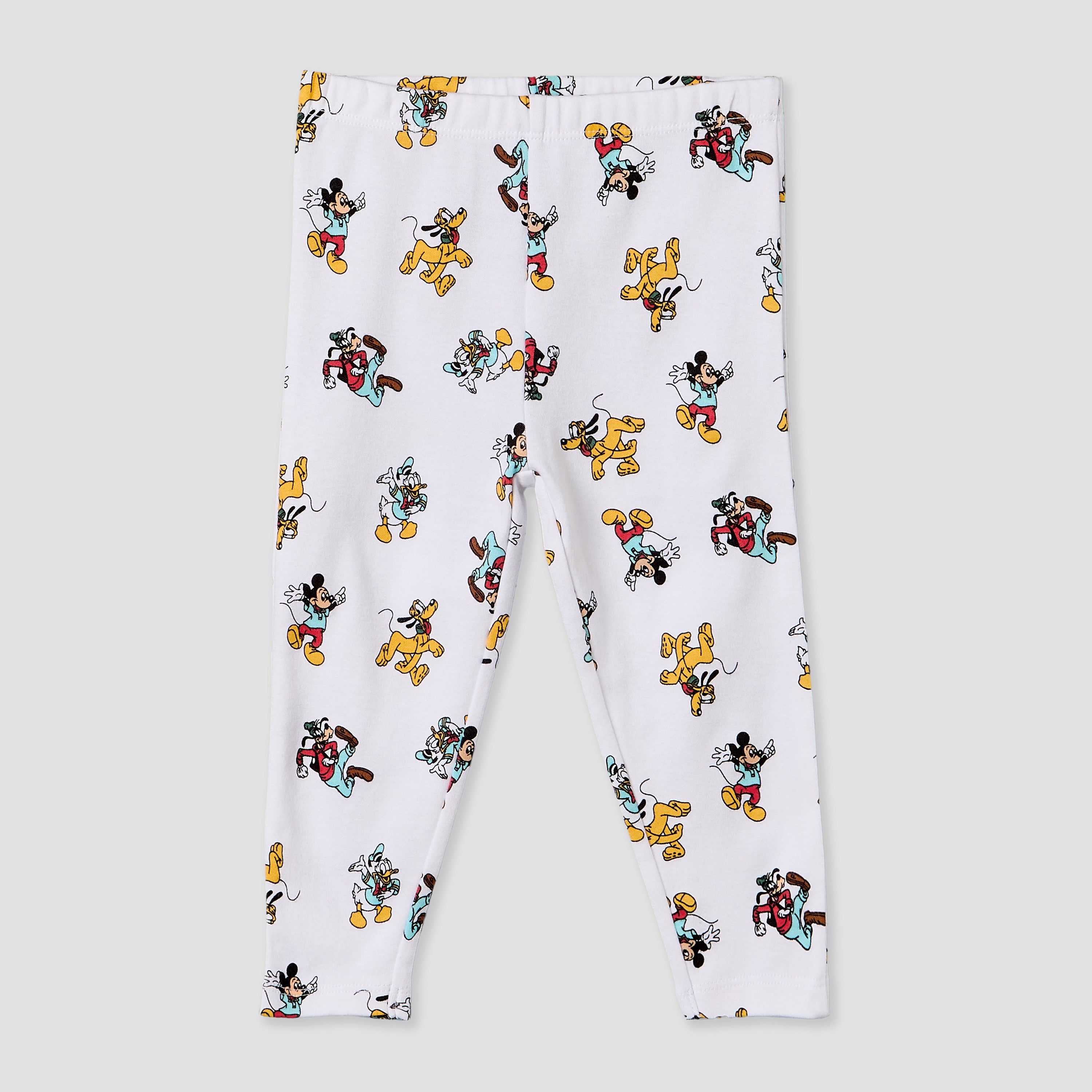 Pack of 2 Disney Cotton Crew Neck Long Sleeves Pyjama Set with Mickey Mouse and Friends Print