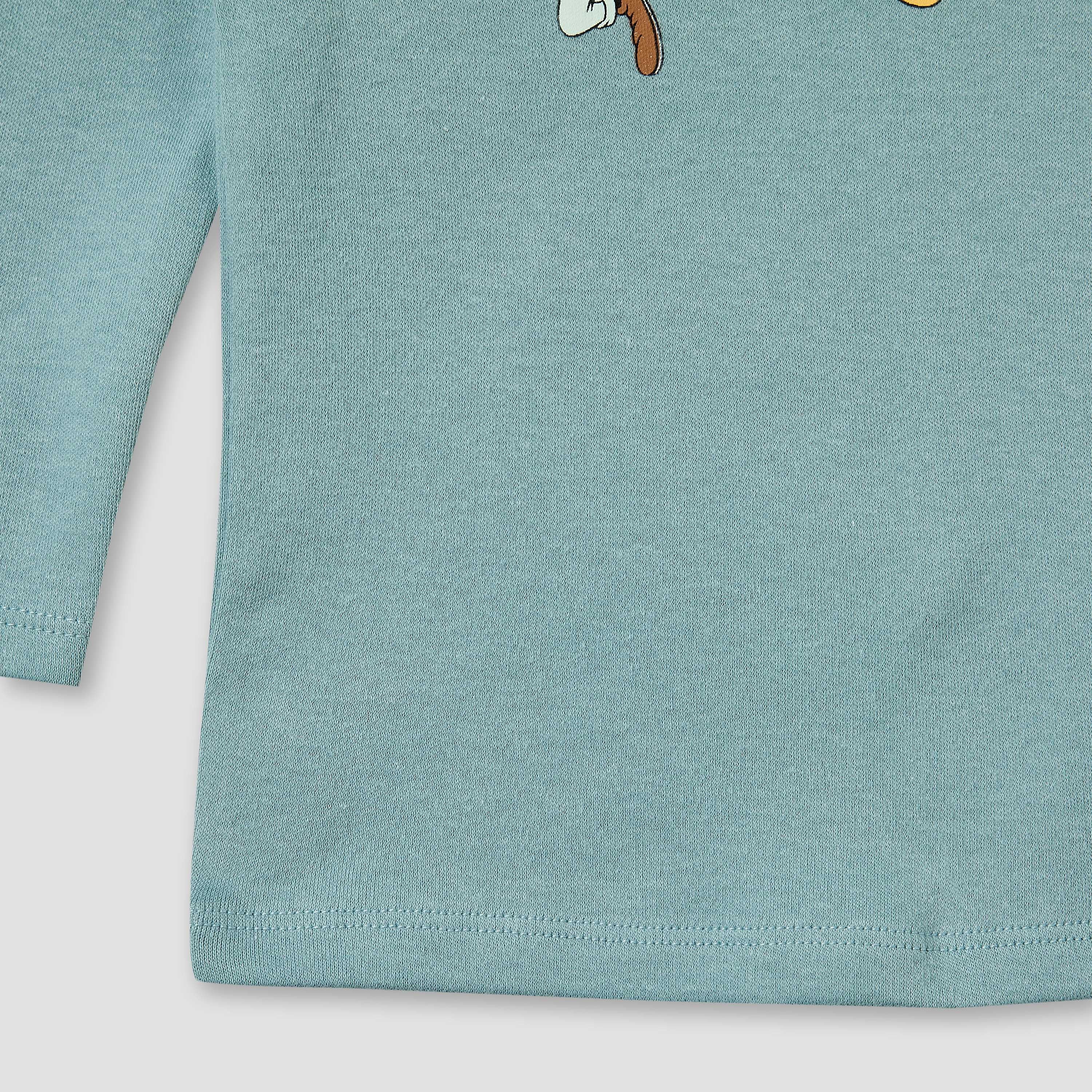 Pack of 2 Disney Cotton Crew Neck Long Sleeves Pyjama Set with Mickey Mouse and Friends Print