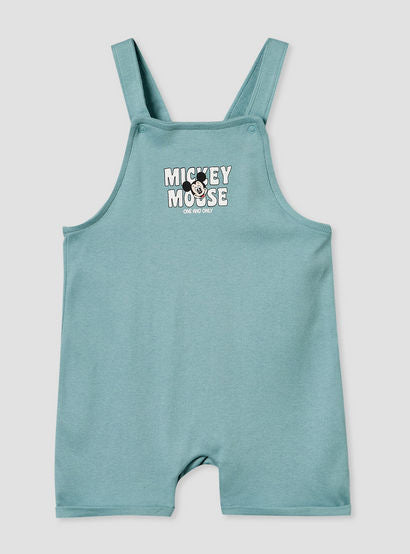 Disney Crew Neck Short Sleeves T-shirt and Dungaree Set with Mickey Mouse and Friends Print-baby-boys-clothing-setsandcoords-image-4