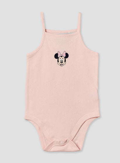 Pack of 3 Disney Cotton Square Neck Sleeveless Bodysuit with Minnie Mouse and Daisy Duck Print-baby-girls-clothing-bodysuits-image-3