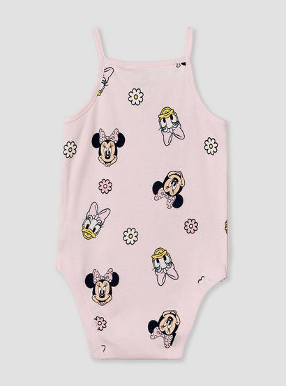 Pack of 3 Disney Cotton Square Neck Sleeveless Bodysuit with Minnie Mouse and Daisy Duck Print-baby-girls-clothing-bodysuits-image-5