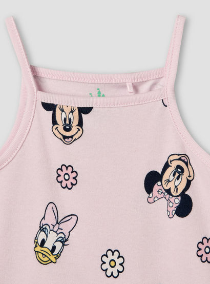 Pack of 3 Disney Cotton Square Neck Sleeveless Bodysuit with Minnie Mouse and Daisy Duck Print-baby-girls-clothing-bodysuits-image-6
