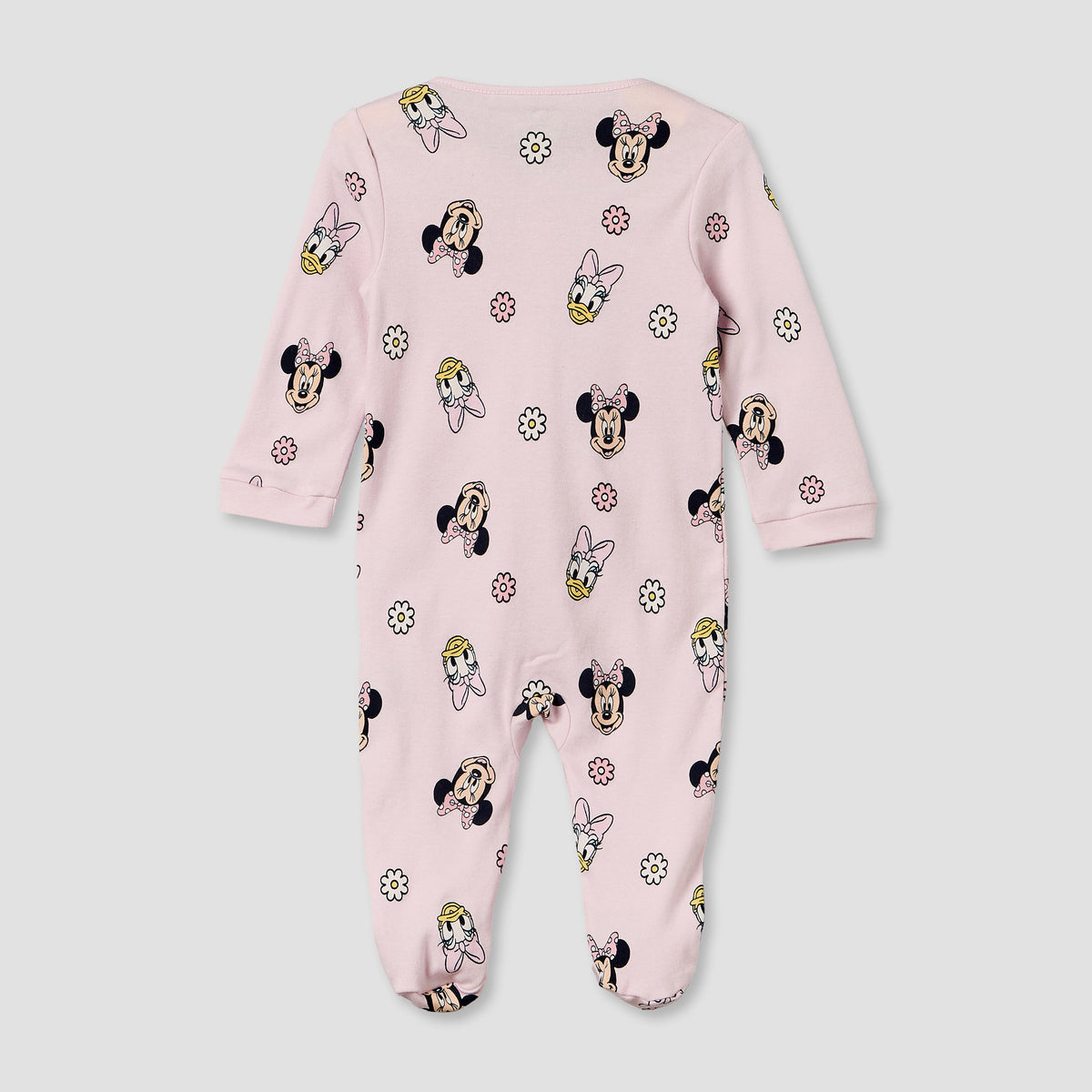 Pack of 2 Disney Cotton Crew Neck Long Sleeves Sleepsuit with Minnie Mouse Print