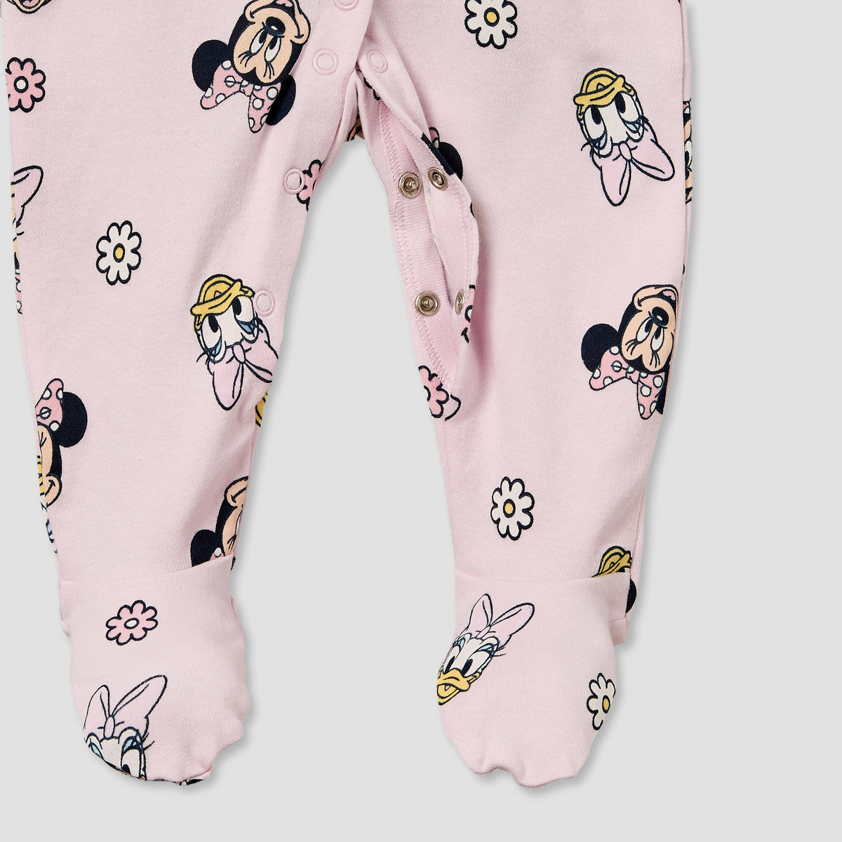 Pack of 2 Disney Cotton Crew Neck Long Sleeves Sleepsuit with Minnie Mouse Print