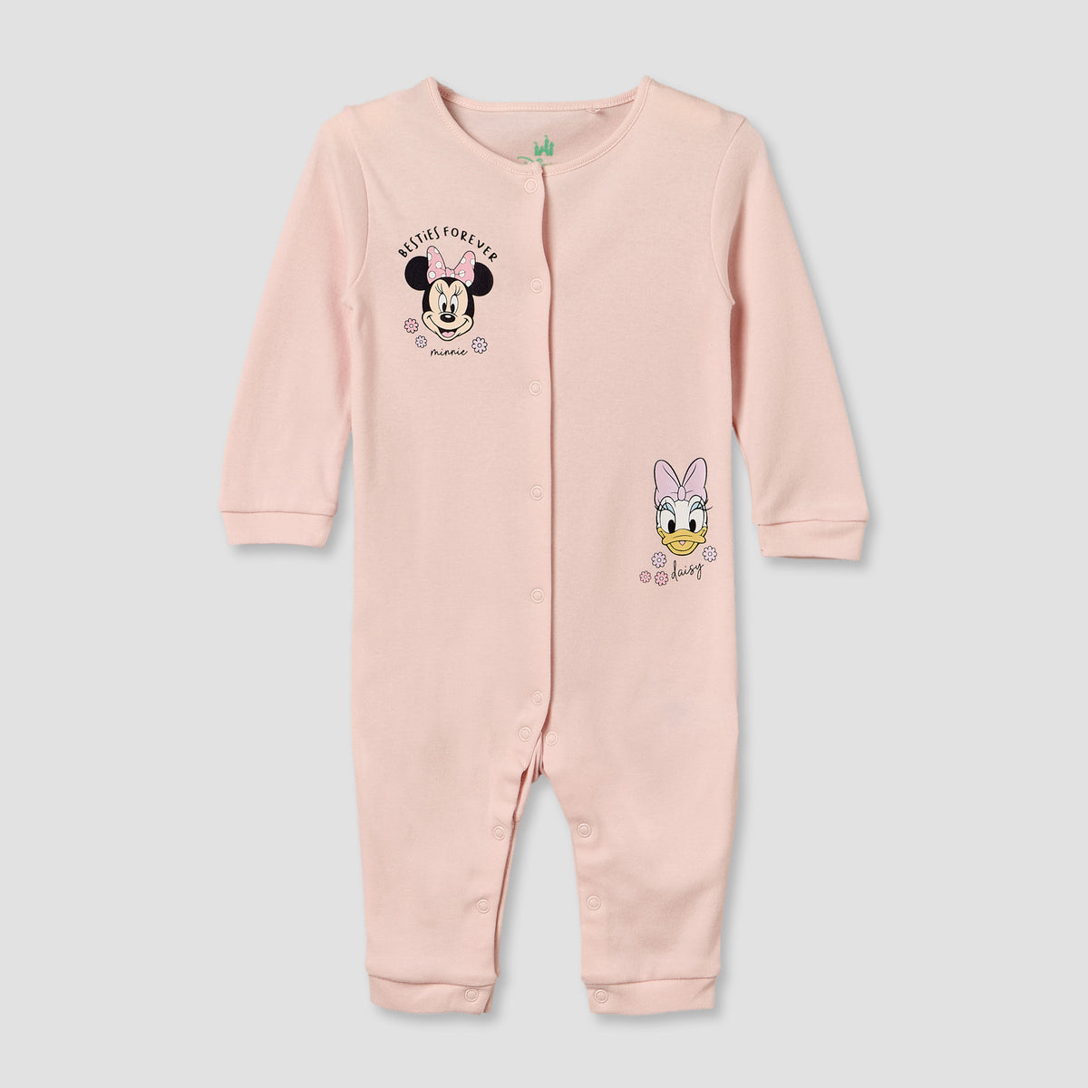 Set of 2 Disney Cotton Round Neck Sleepsuit with Romper