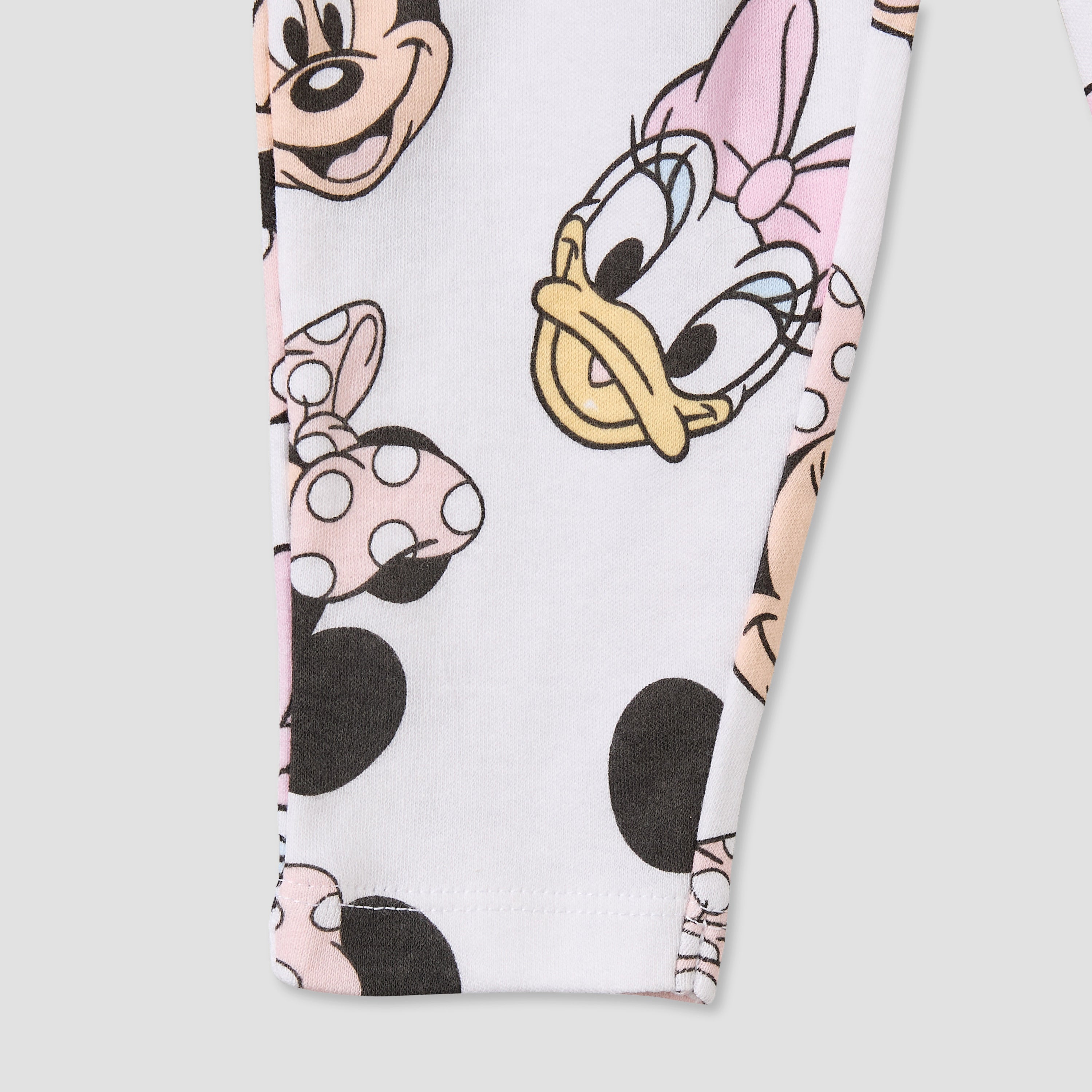 Pack of 2 Disney Cotton Crew Neck Long Sleeves Pyjama Set with Minnie Mouse and Daisy Duck Print