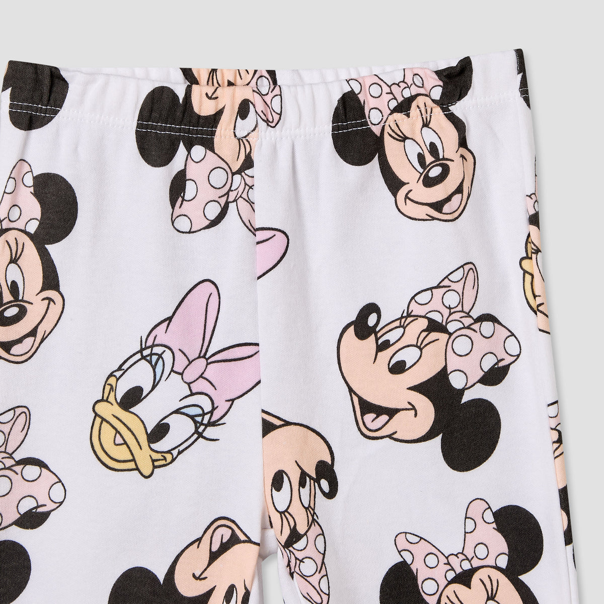 Pack of 2 Disney Cotton Crew Neck Long Sleeves Pyjama Set with Minnie Mouse and Daisy Duck Print