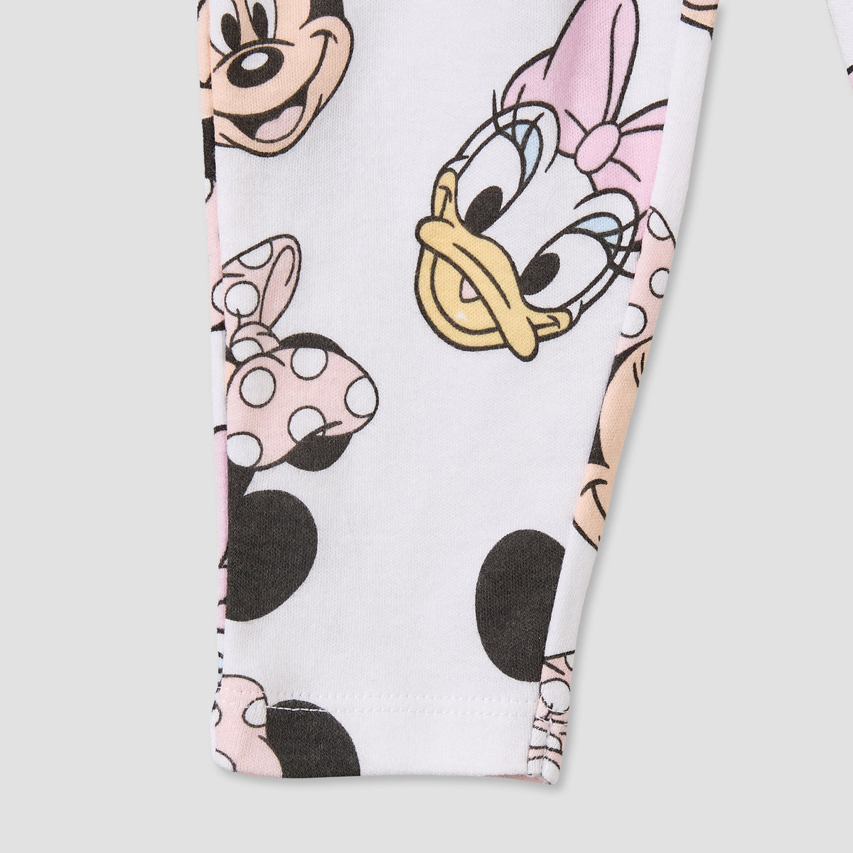 Pack of 2 Disney Cotton Crew Neck Long Sleeves Pyjama Set with Minnie Mouse and Daisy Duck Print