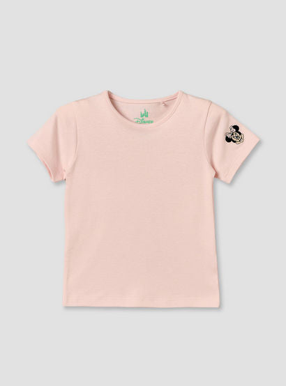Disney Crew Neck Short Sleeves T-shirt and Dungaree Set with Minnie Mouse and Daisy Duck Print-baby-girls-clothing-setsandcoords-image-3