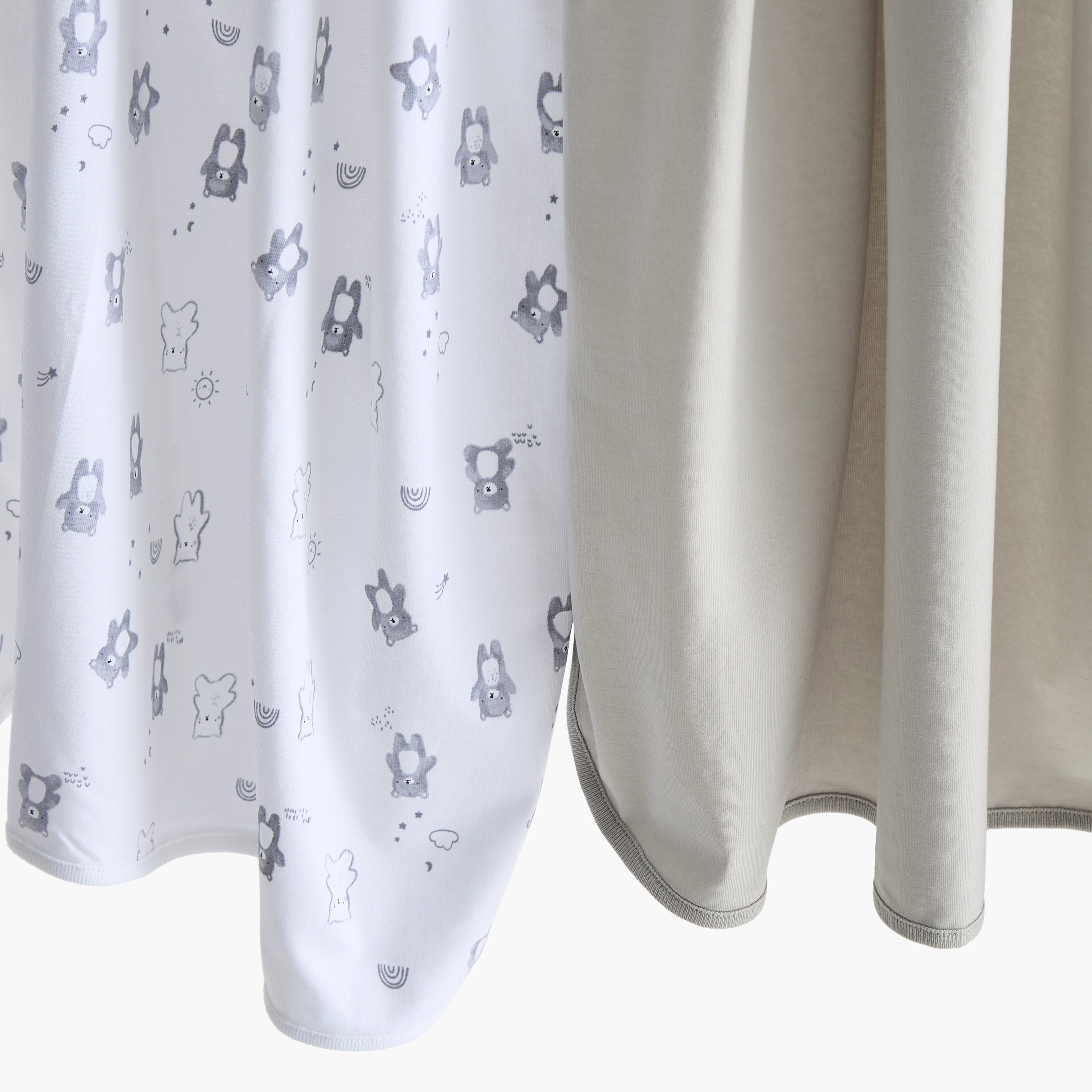 Juniors 2-Piece Assorted Receiving Blanket Set - 70x70 cms