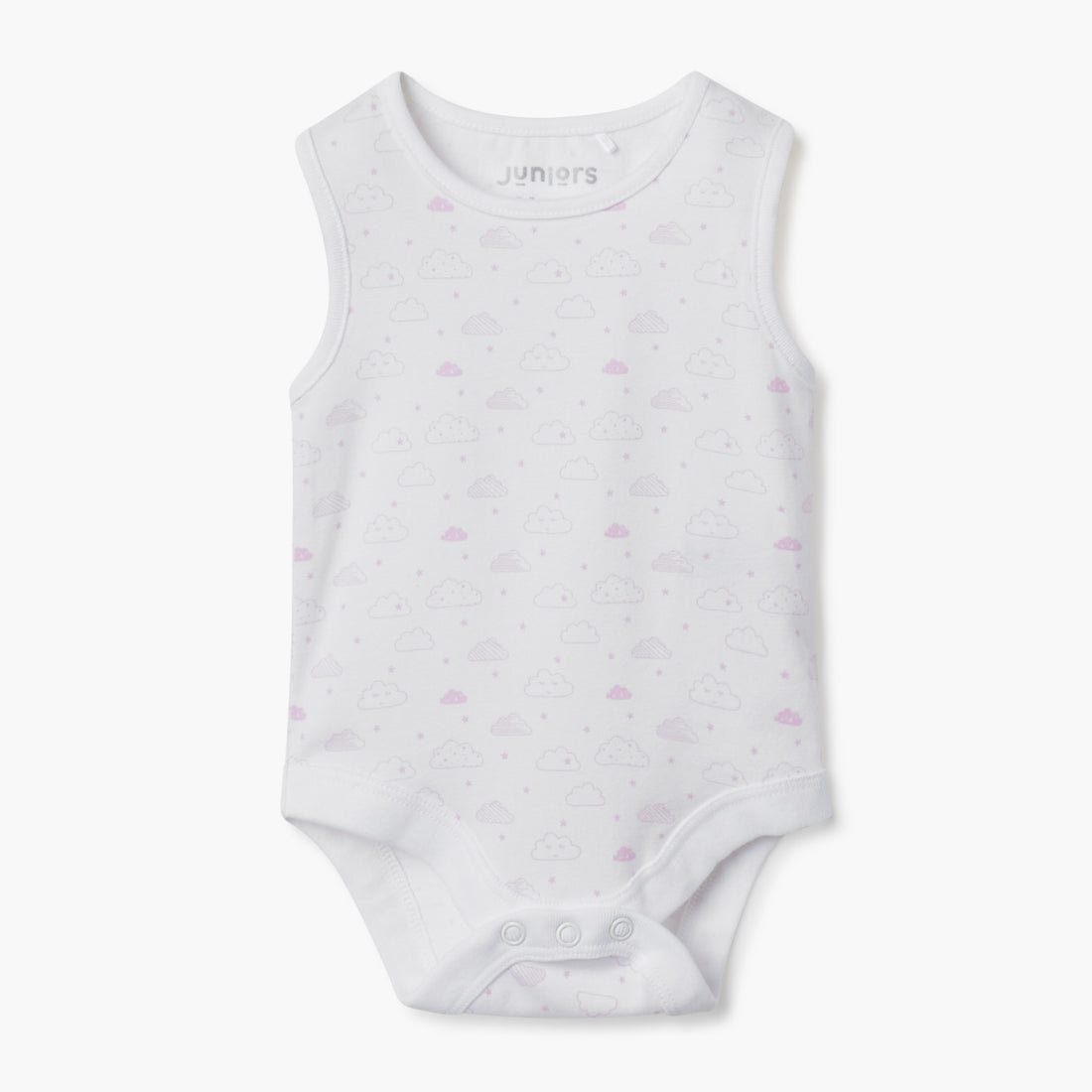 Juniors Assorted Sleeveless Bodysuit with Snap Button Closure - Set of 2