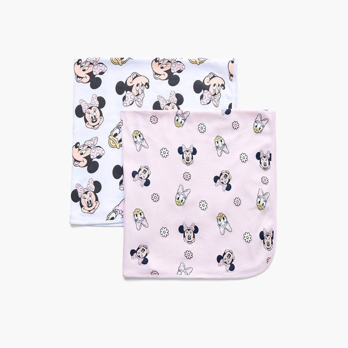 Pack of 2 Disney Receiving Blanket with Minnie Mouse and Daisy Duck Print