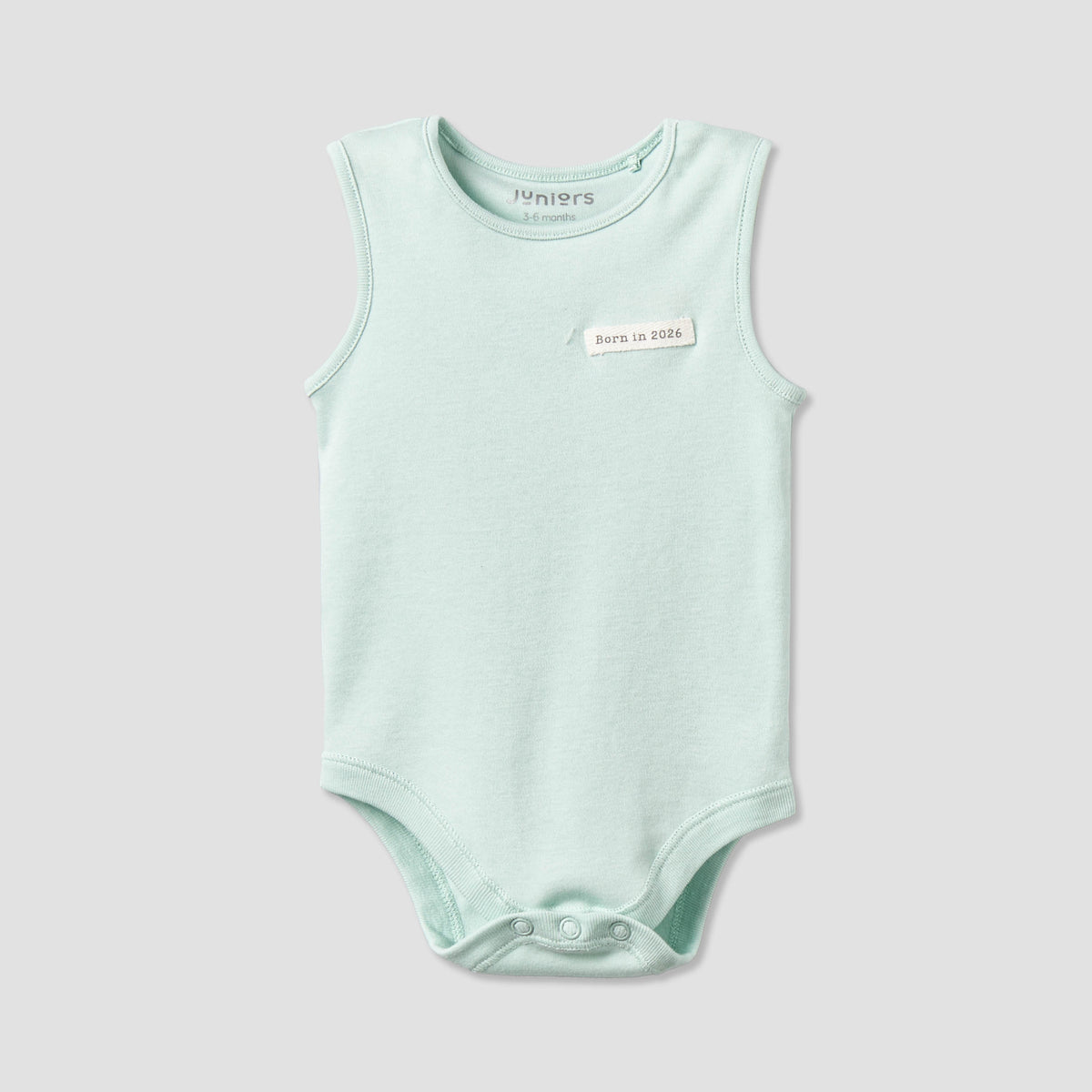 Pack of 3 Juniors Round Neck Sleeveless Bodysuit with Snap Button Closure