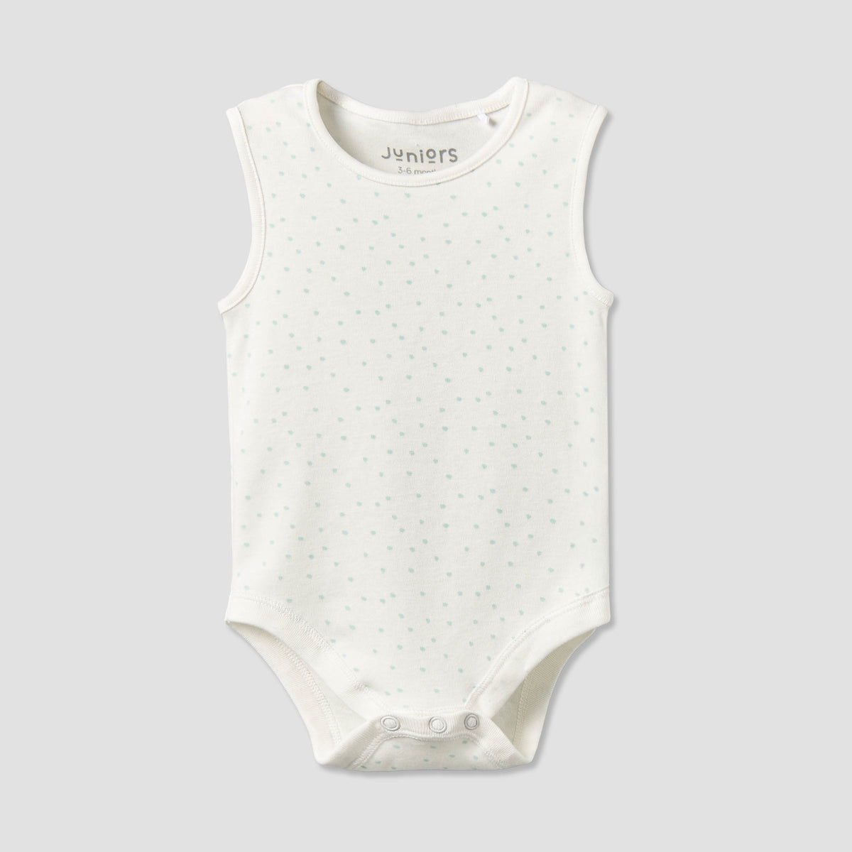 Pack of 3 Juniors Round Neck Sleeveless Bodysuit with Snap Button Closure