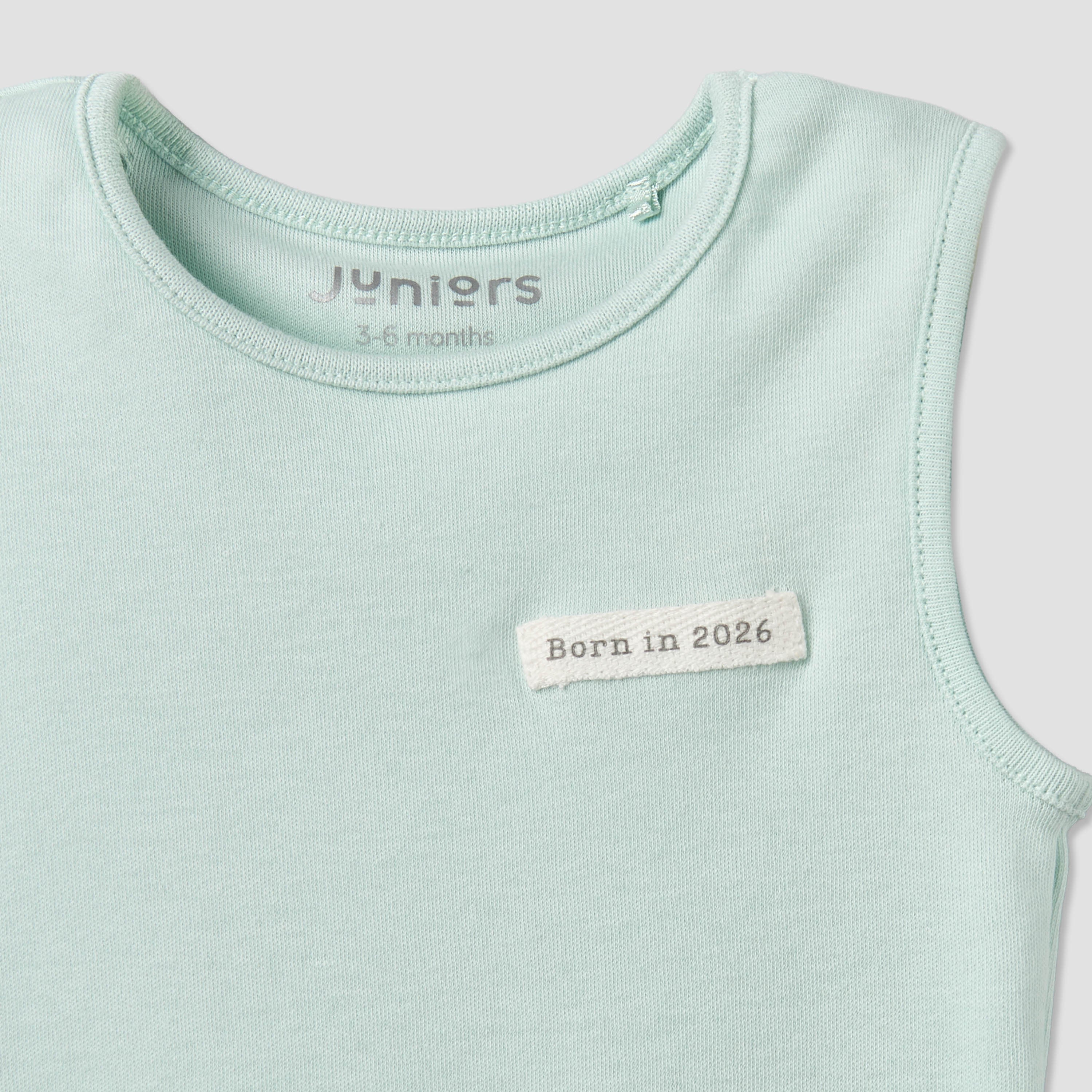 Pack of 3 Juniors Round Neck Sleeveless Bodysuit with Snap Button Closure
