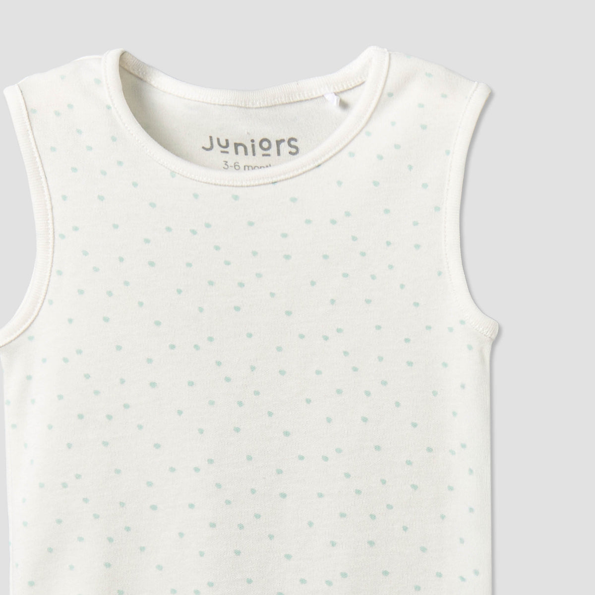 Pack of 3 Juniors Round Neck Sleeveless Bodysuit with Snap Button Closure