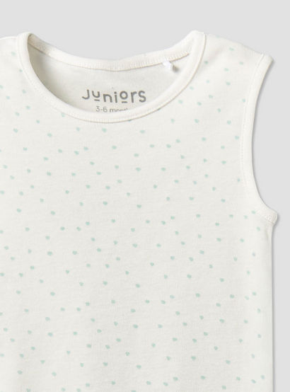 Pack of 3 Juniors Round Neck Sleeveless Bodysuit with Snap Button Closure-baby-girls-clothing-bodysuits-image-8