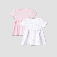 Juniors Assorted A-line Dress with Round Neck and Short Sleeves - Set of 2-undefined-image-1