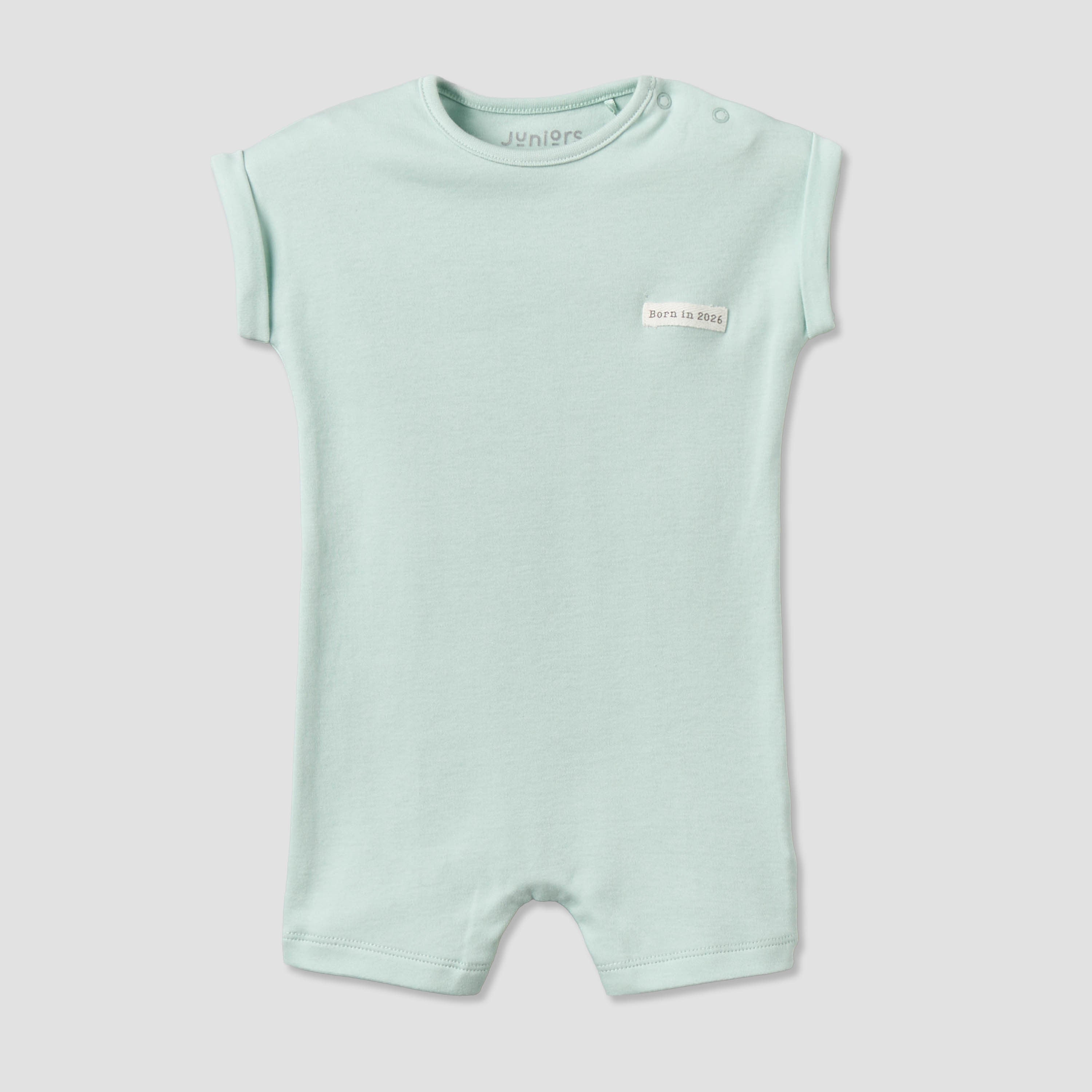 Pack of 2 Juniors Round Neck Short Sleeves Romper with Snap Button Closure