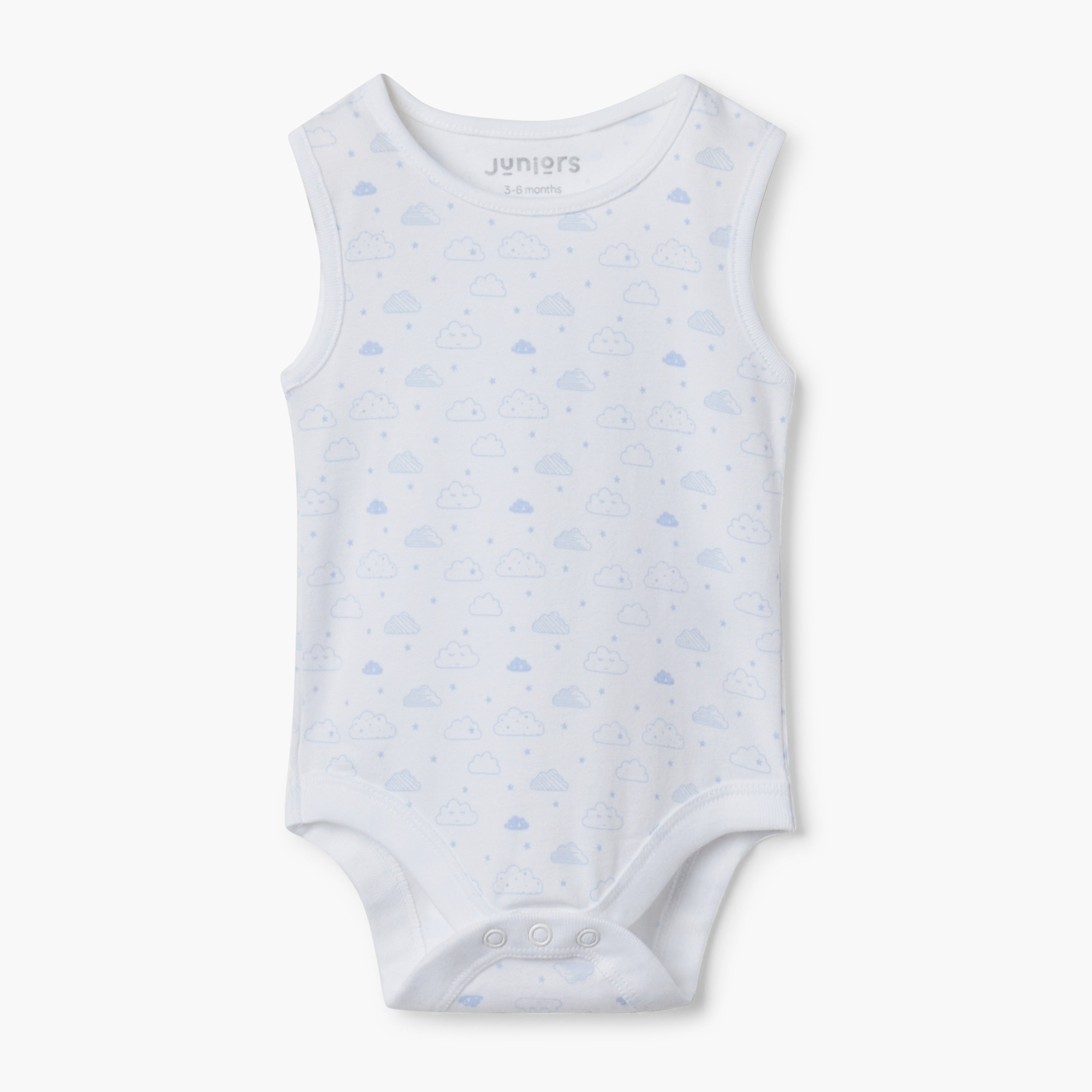 Juniors Sleeveless Bodysuit with Snap Button Closure - Set of 2