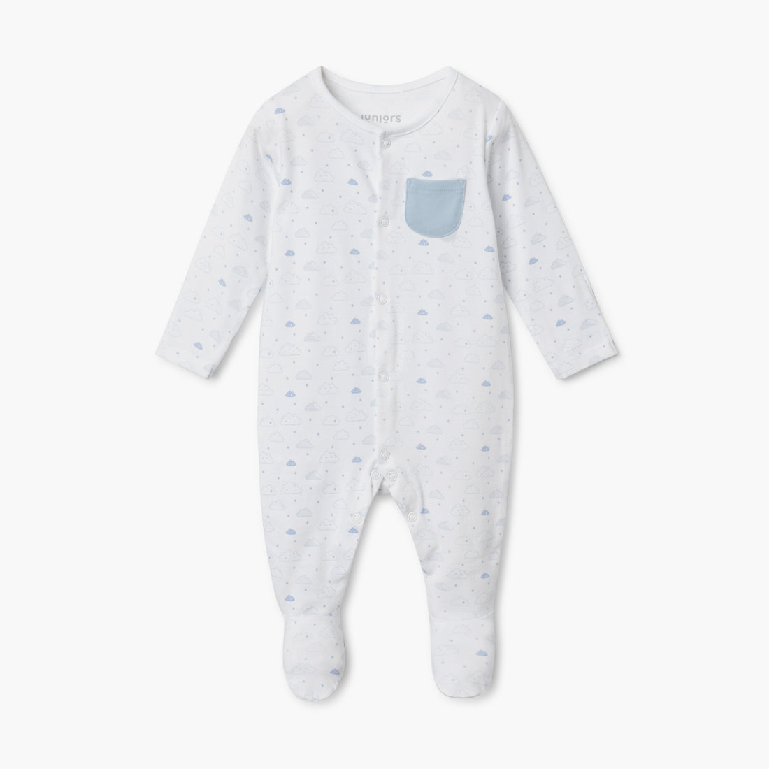 Juniors Assorted Sleepsuit with Long Sleeves and Pocket - Set of 2