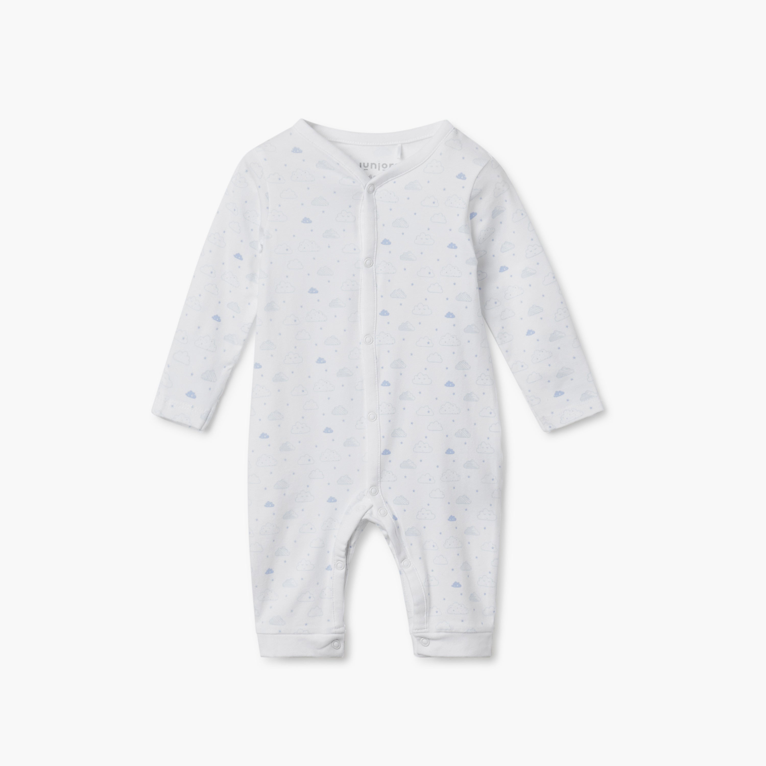 Juniors Printed Sleepsuit with Long Sleeves - Set of 2