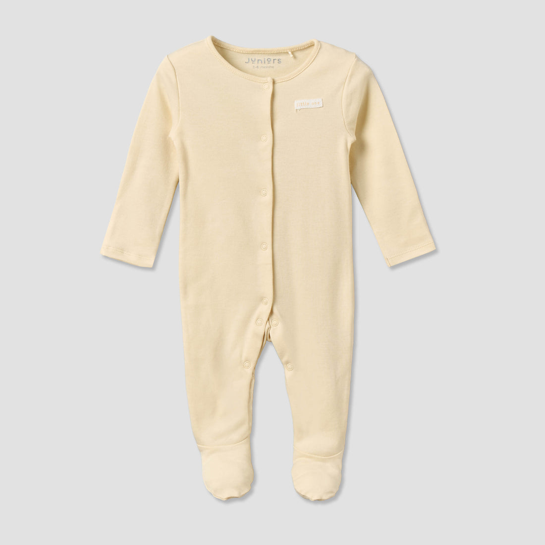 Pack of 2 Juniors Cotton Round Neck Long Sleeves Sleepsuit with Snap Button Closure