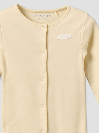 Pack of 2 Juniors Cotton Round Neck Long Sleeves Sleepsuit with Snap Button Closure-baby-girls-clothing-nightwear-sleepsuits-image-4