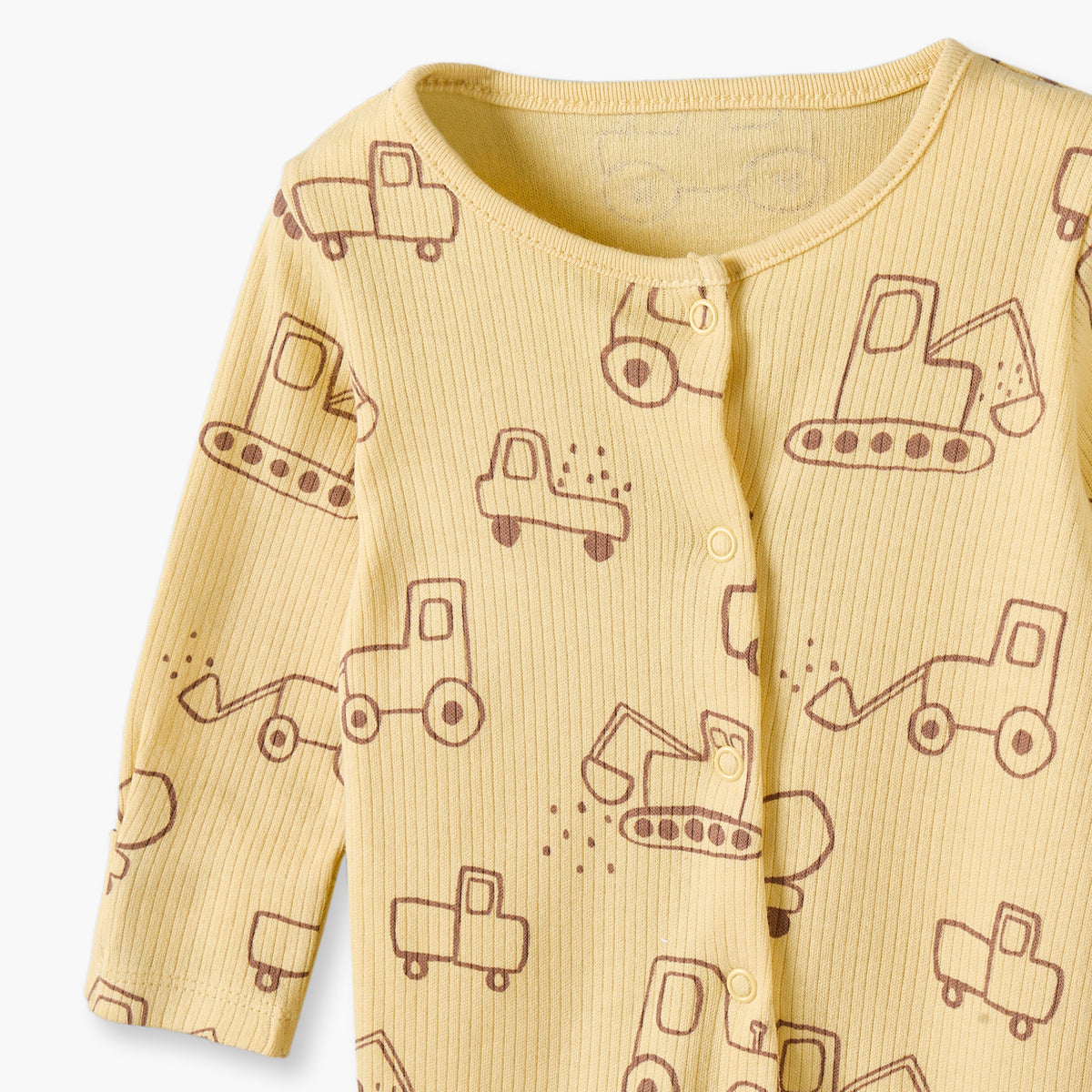 Pack of 3 Juniors Cotton Crew Neck Long Sleeves Sleepsuit Set with Vehicle Print