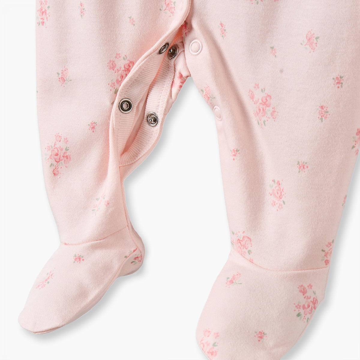 Pack of 3 Juniors Cotton Round Neck Long Sleeves Sleepsuit with Floral Print