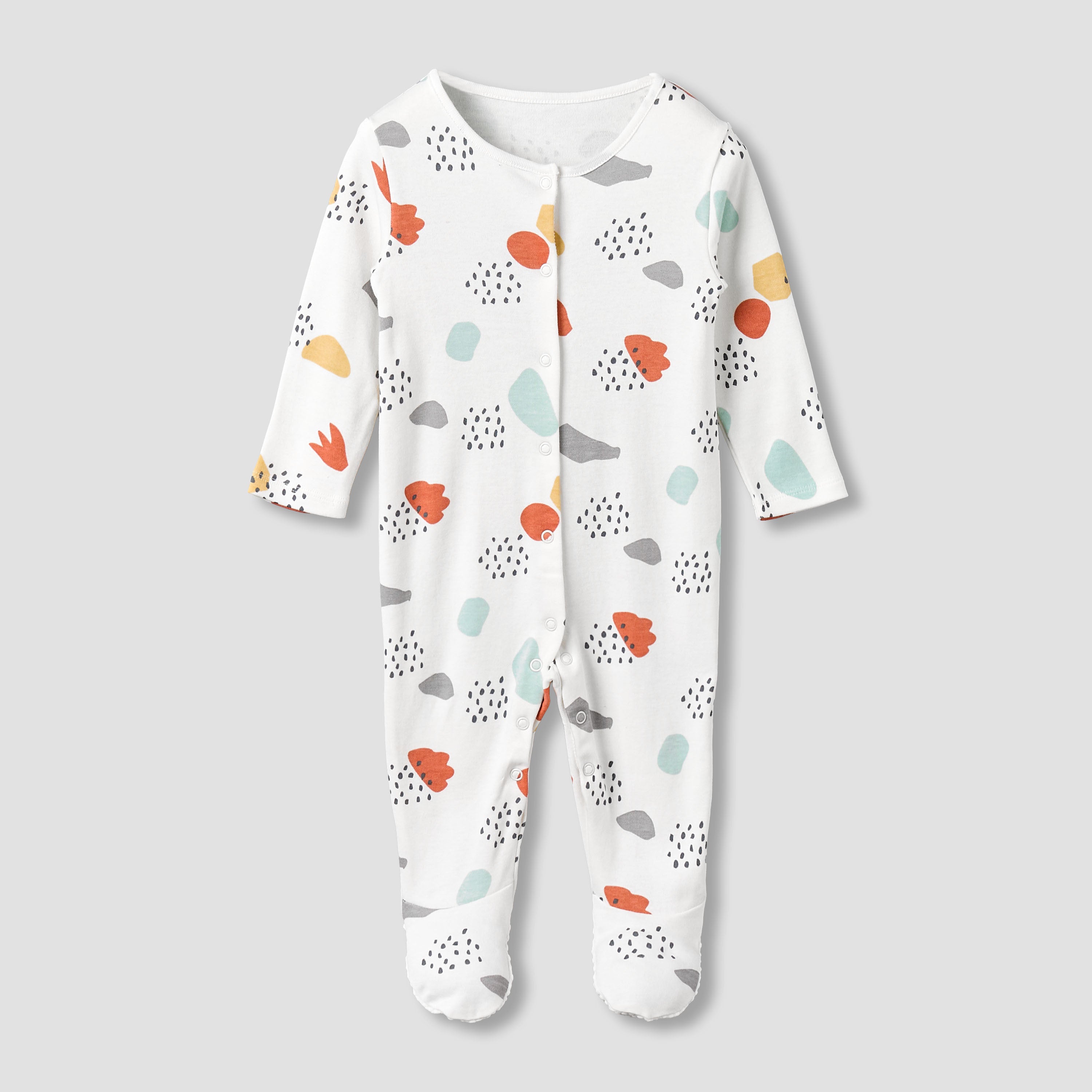 Pack of 3 Juniors Cotton Round Neck Long Sleeves Sleepsuit with Fun Print