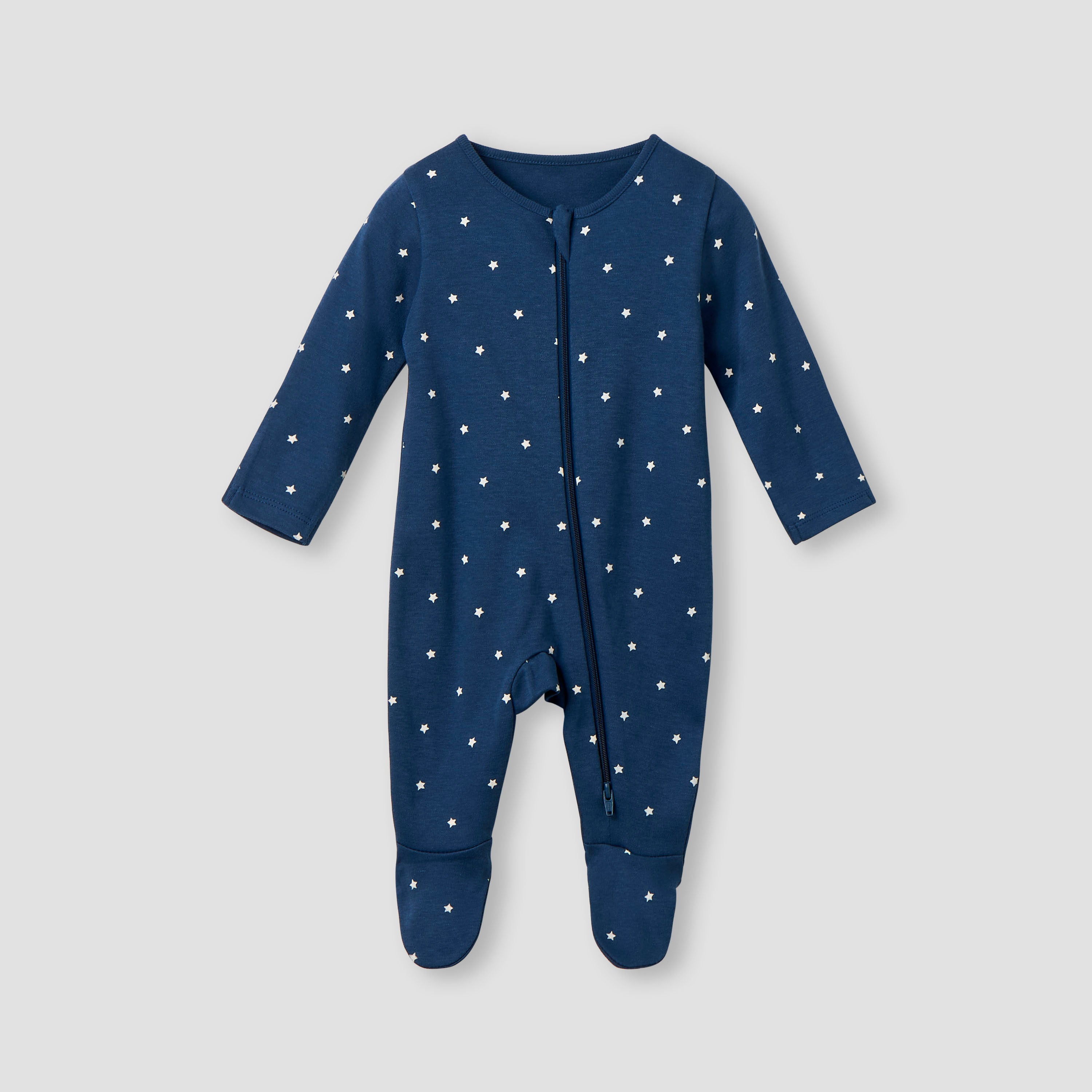 Juniors Printed Sleepsuit with Long Sleeves and Zip Closure - Set of 3