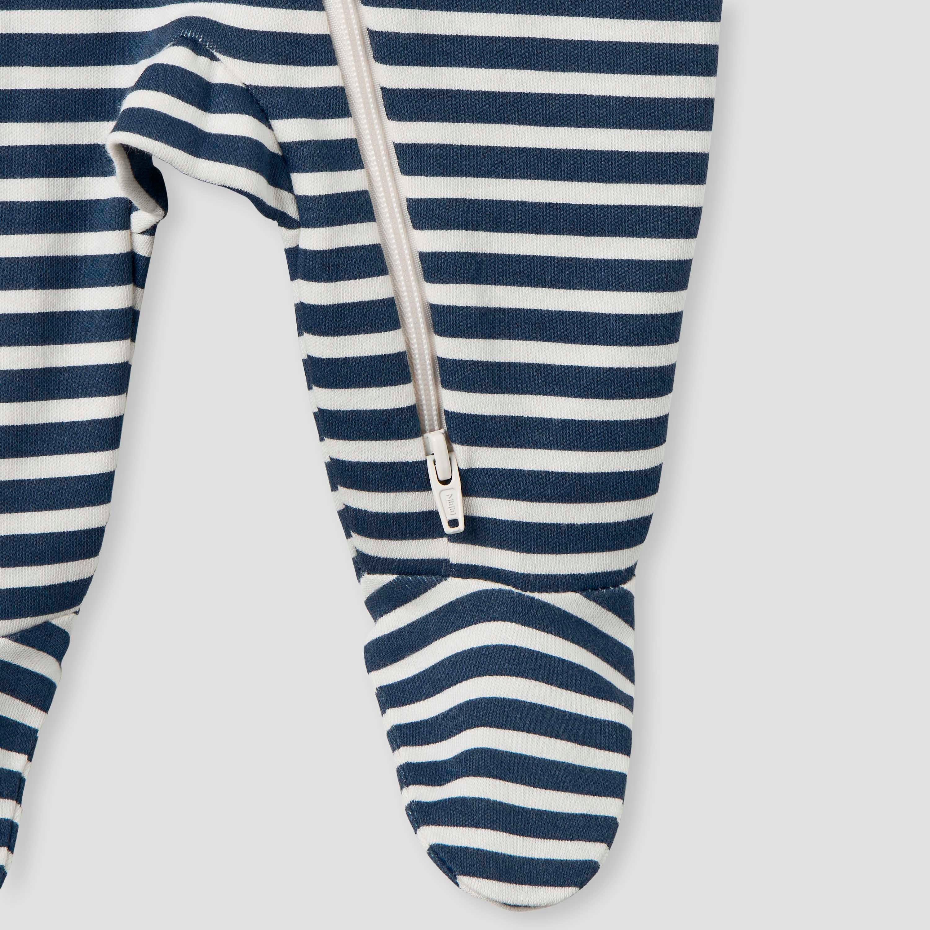 Juniors Printed Sleepsuit with Long Sleeves and Zip Closure - Set of 3
