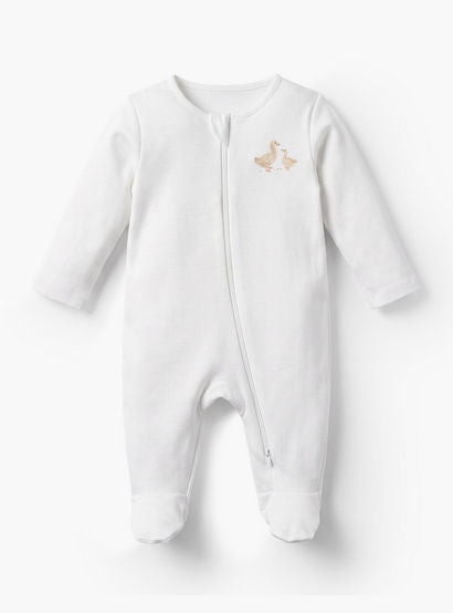 Pack of 3 Juniors Cotton Round Neck Long Sleeves Sleepsuit with Duck Print-baby-boys-clothing-nightwear-sleepsuits-image-5