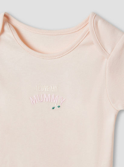 Juniors Assorted Bodysuit with Short Sleeves and Button Closure - Set of 3-baby-girls-clothing-bodysuits-image-5
