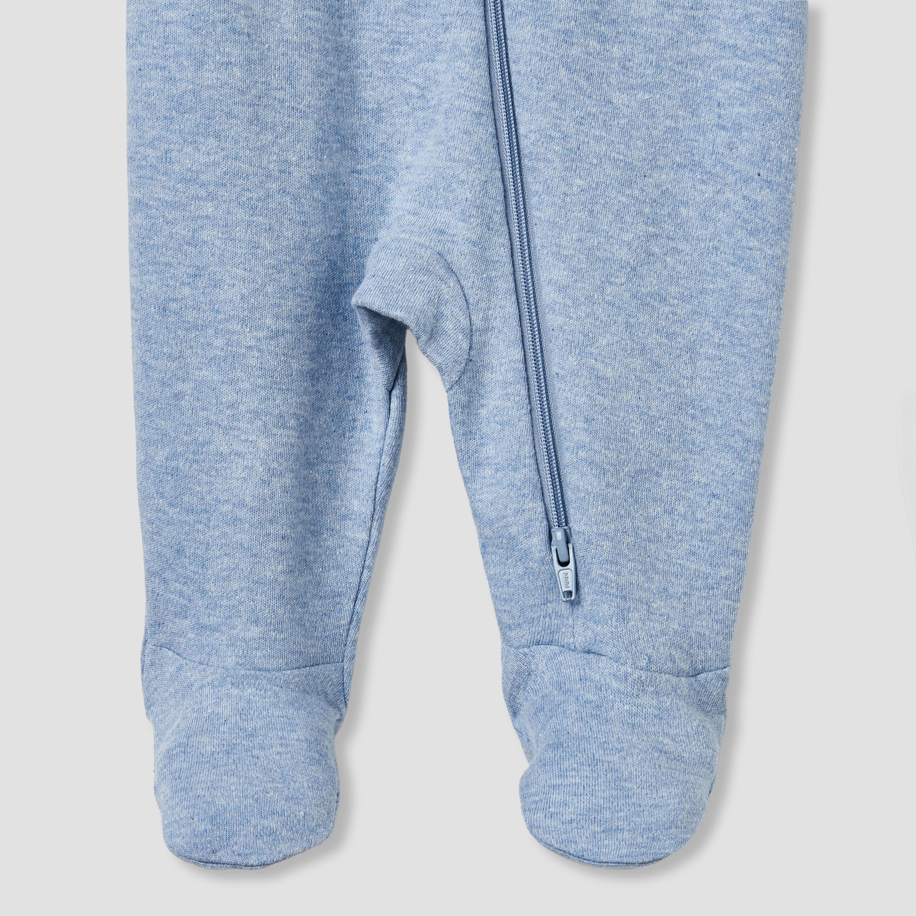 Juniors Round Neck Sleepsuit with Closed Feet - Cotton - Long Sleeves - Set of 3
