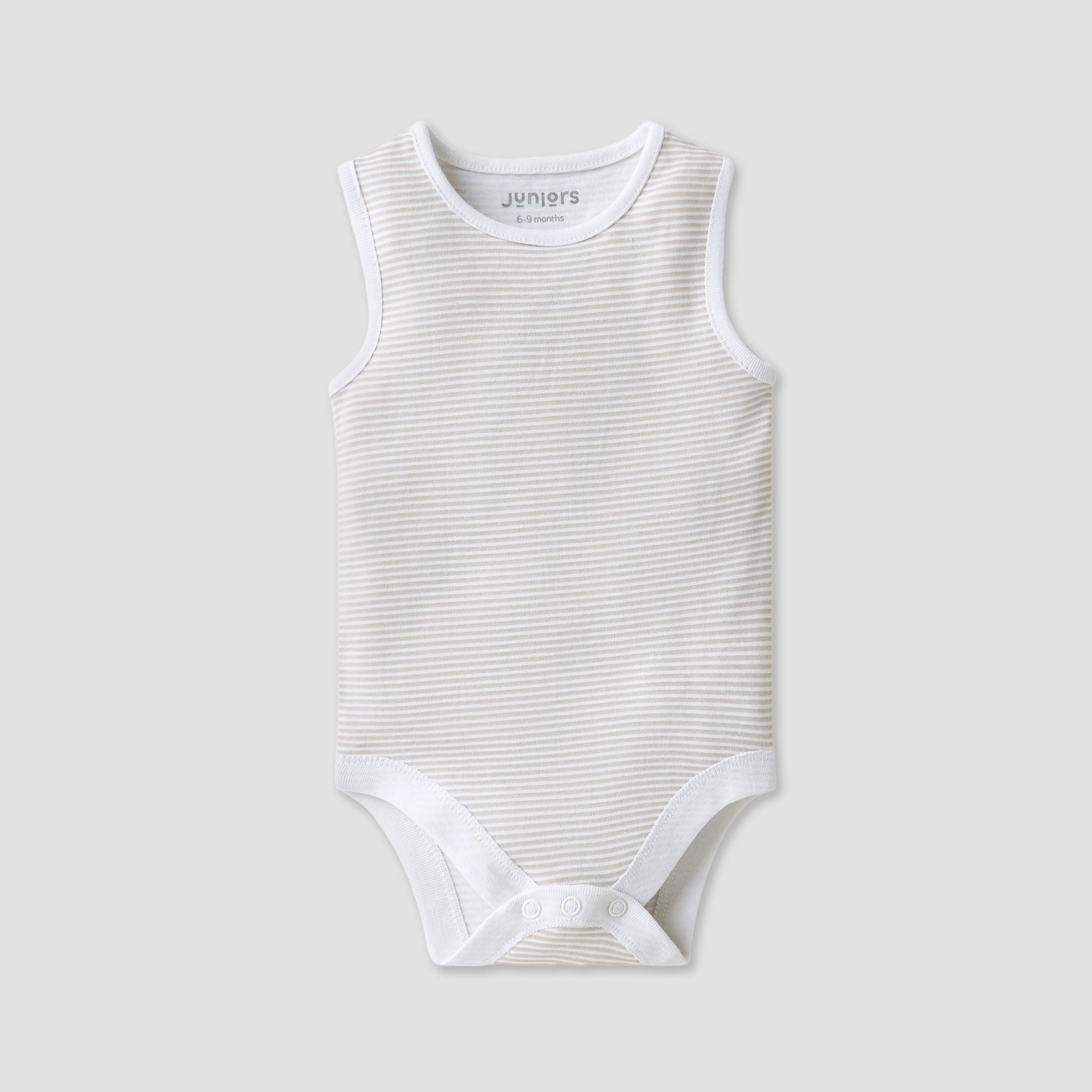 Juniors Printed Sleeveless Bodysuit with Button Closure - Set of 7