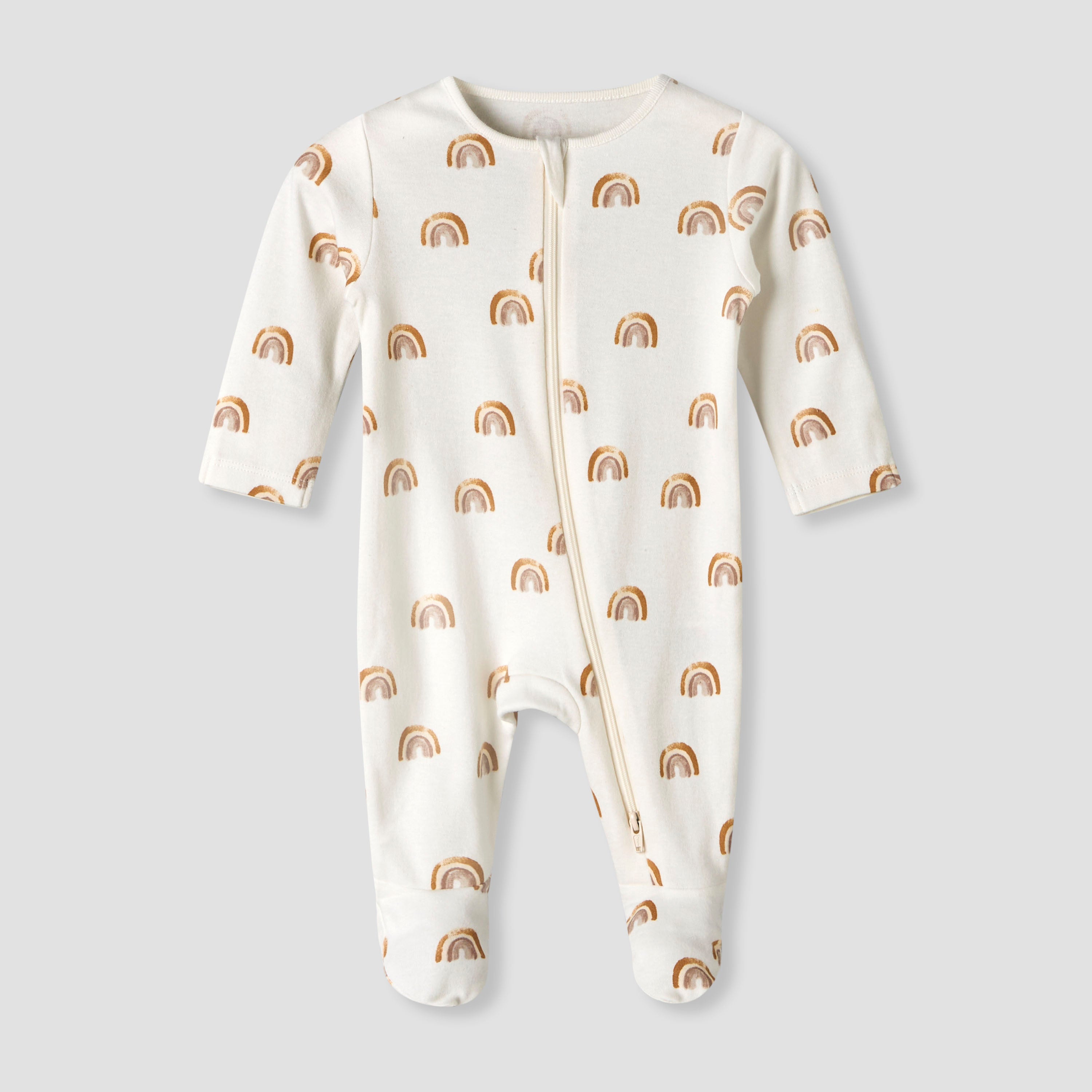 Pack of 3 Juniors Organic Cotton Round Neck Long Sleeves Sleepsuit with Print