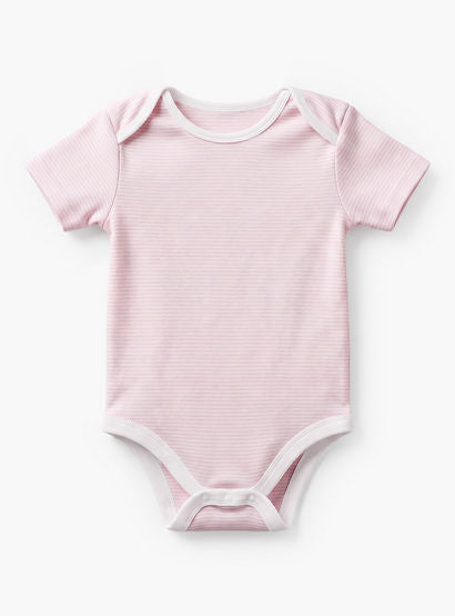 Pack of 3 Juniors Cotton Round Neck Long Sleeves Bodysuit with Short Sleeves-baby-girls-clothing-bodysuits-image-4