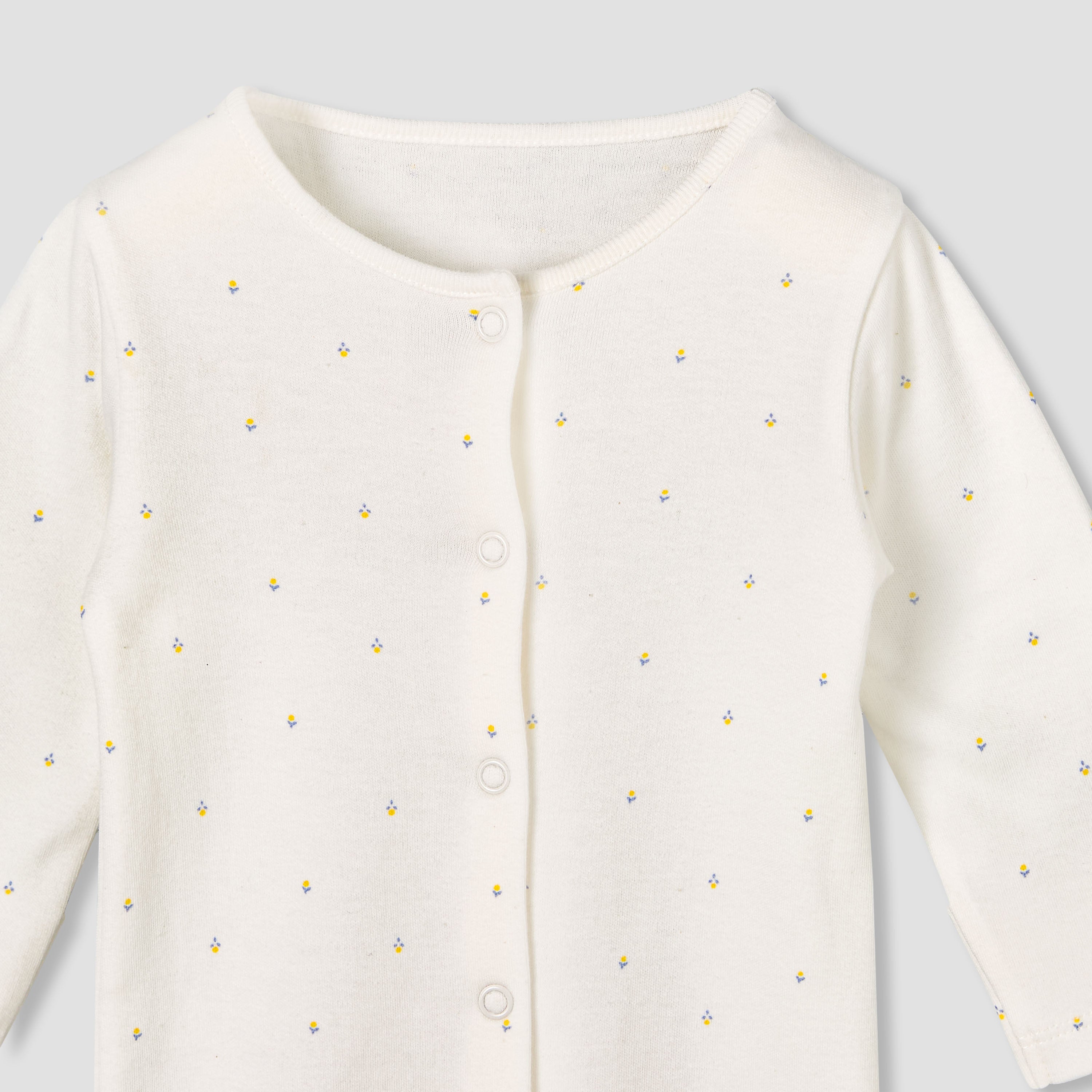 Pack of 3 Juniors Round Neck Long Sleeves Sleepsuit with Print