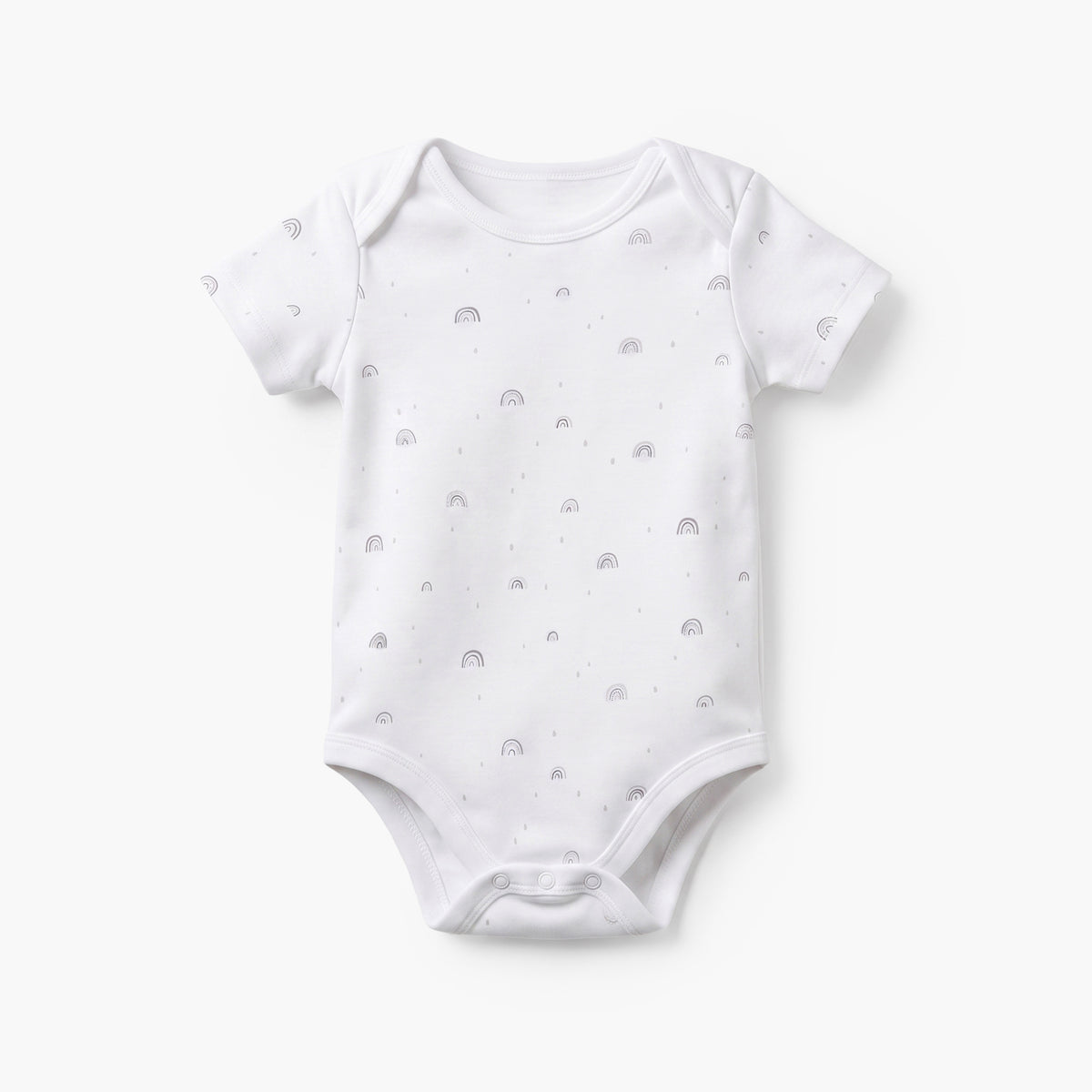 Pack of 3 Juniors Round Neck Short Sleeves Bodysuit with Snap Button Closure