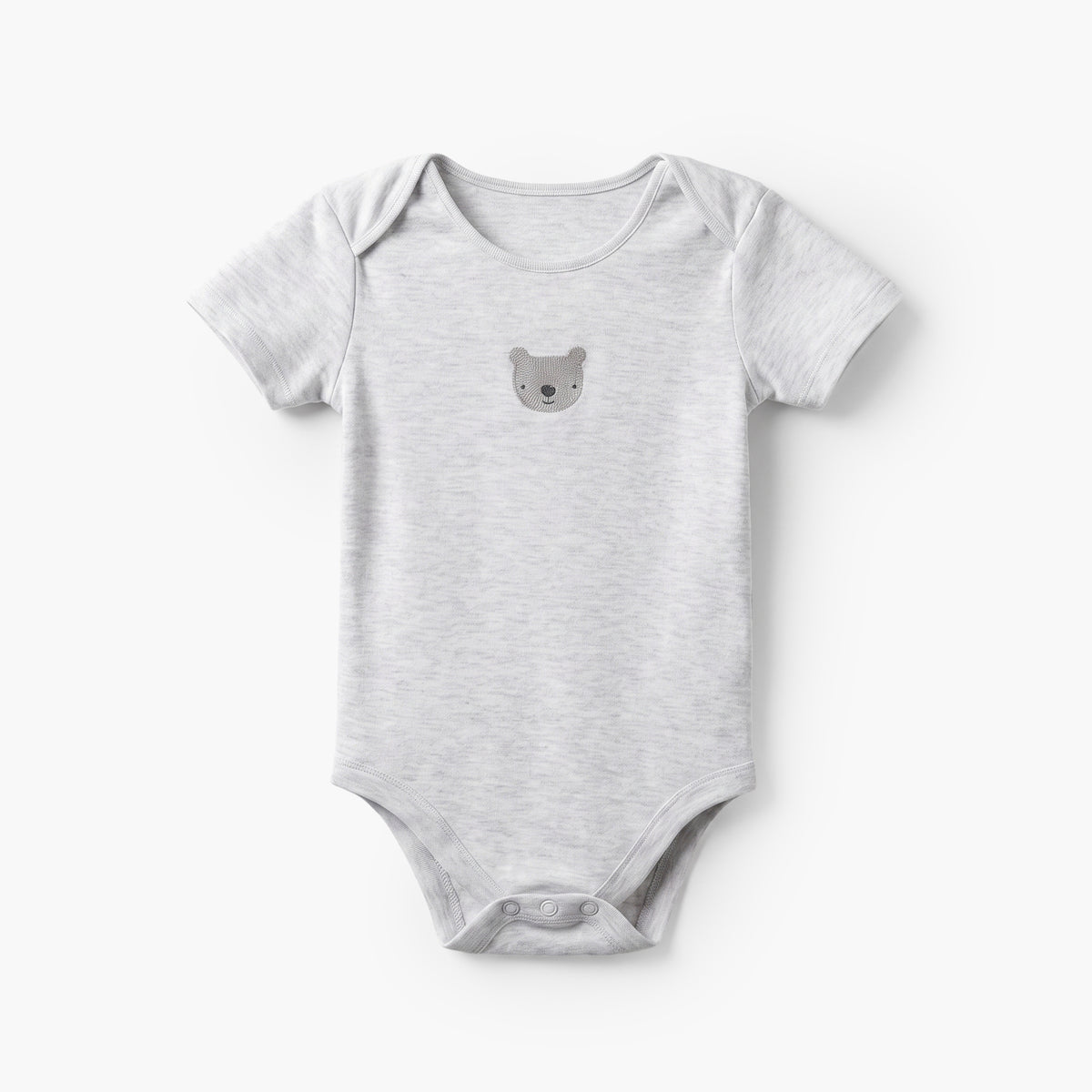 Pack of 3 Juniors Round Neck Short Sleeves Bodysuit with Snap Button Closure