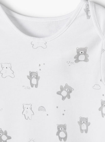Pack of 3 Juniors Round Neck Short Sleeves Bodysuit with Snap Button Closure-baby-boys-clothing-bodysuits-image-7