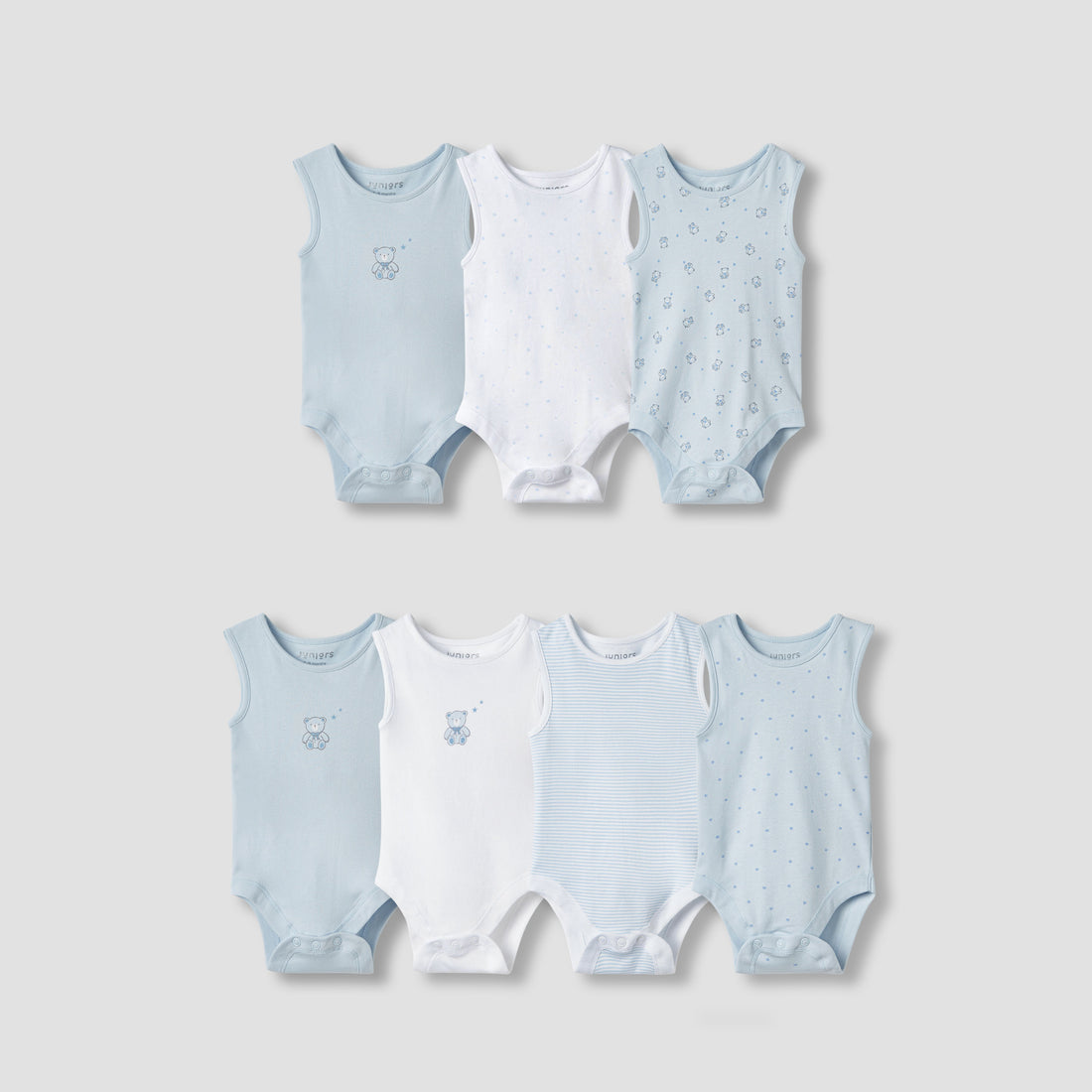 Juniors Assorted Sleeveless Bodysuits - Set of 7