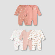 Pack of 5 Juniors Cotton Round Neck Long Sleeves Sleepsuit with Print-undefined-image-1