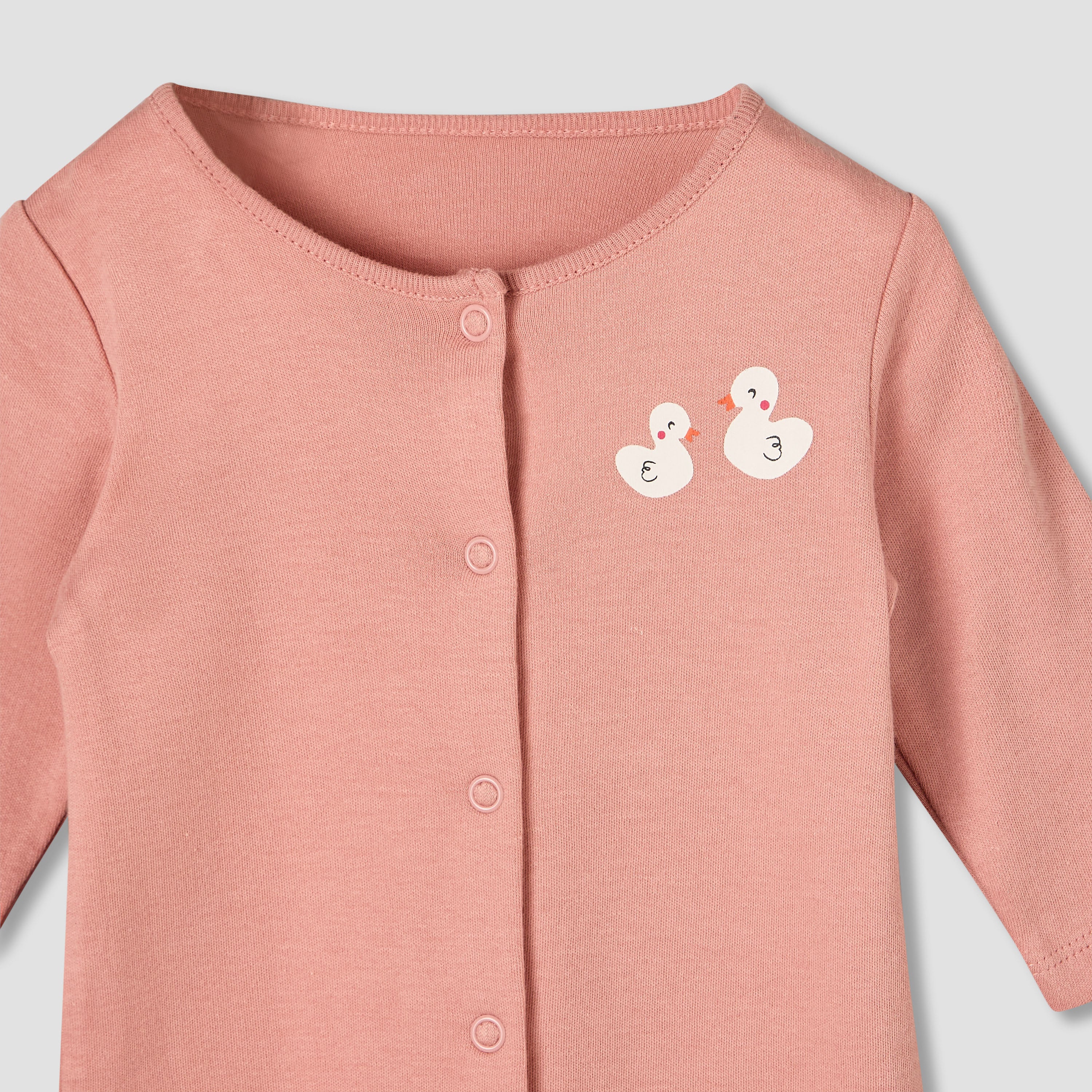 Pack of 5 Juniors Cotton Round Neck Long Sleeves Sleepsuit with Print