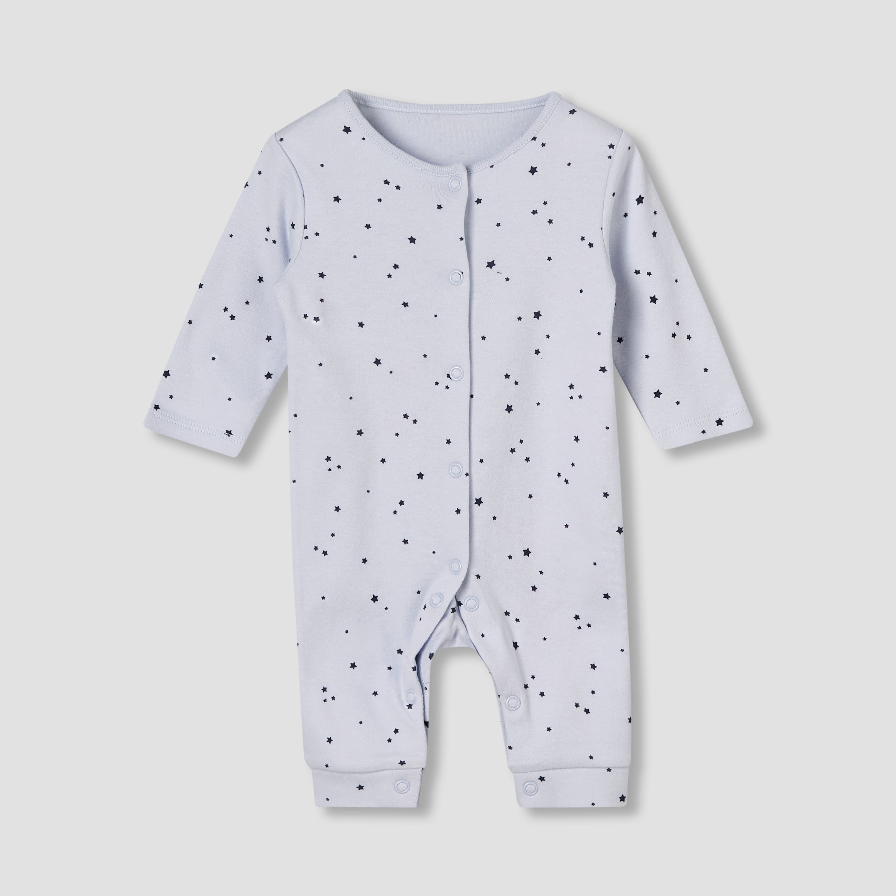 Pack of 5 Juniors Cotton Round Neck Long Sleeves Sleepsuit with Print