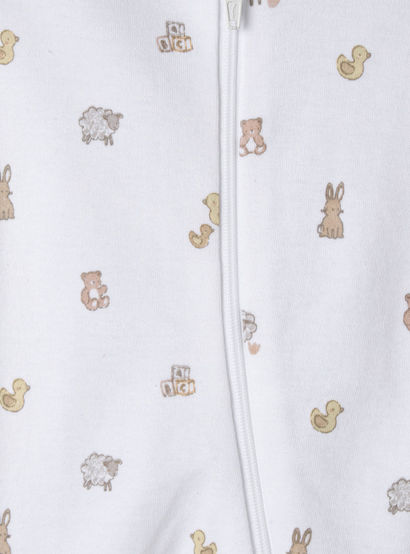 Pack of 3 Juniors Organic Cotton Round Neck Long Sleeves Sleepsuit with Print-baby-girls-clothing-nightwear-sleepsuits-image-8