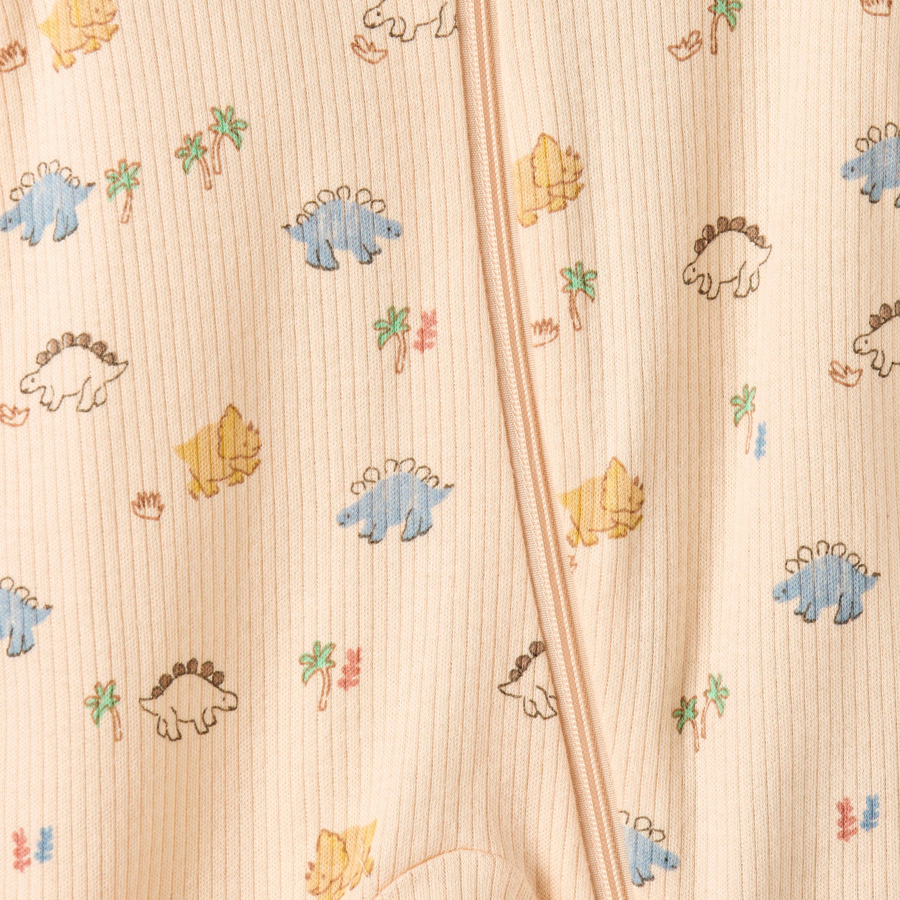 Pack of 3 Juniors Organic Cotton Crew Neck Long Sleeves Sleepsuit with Print
