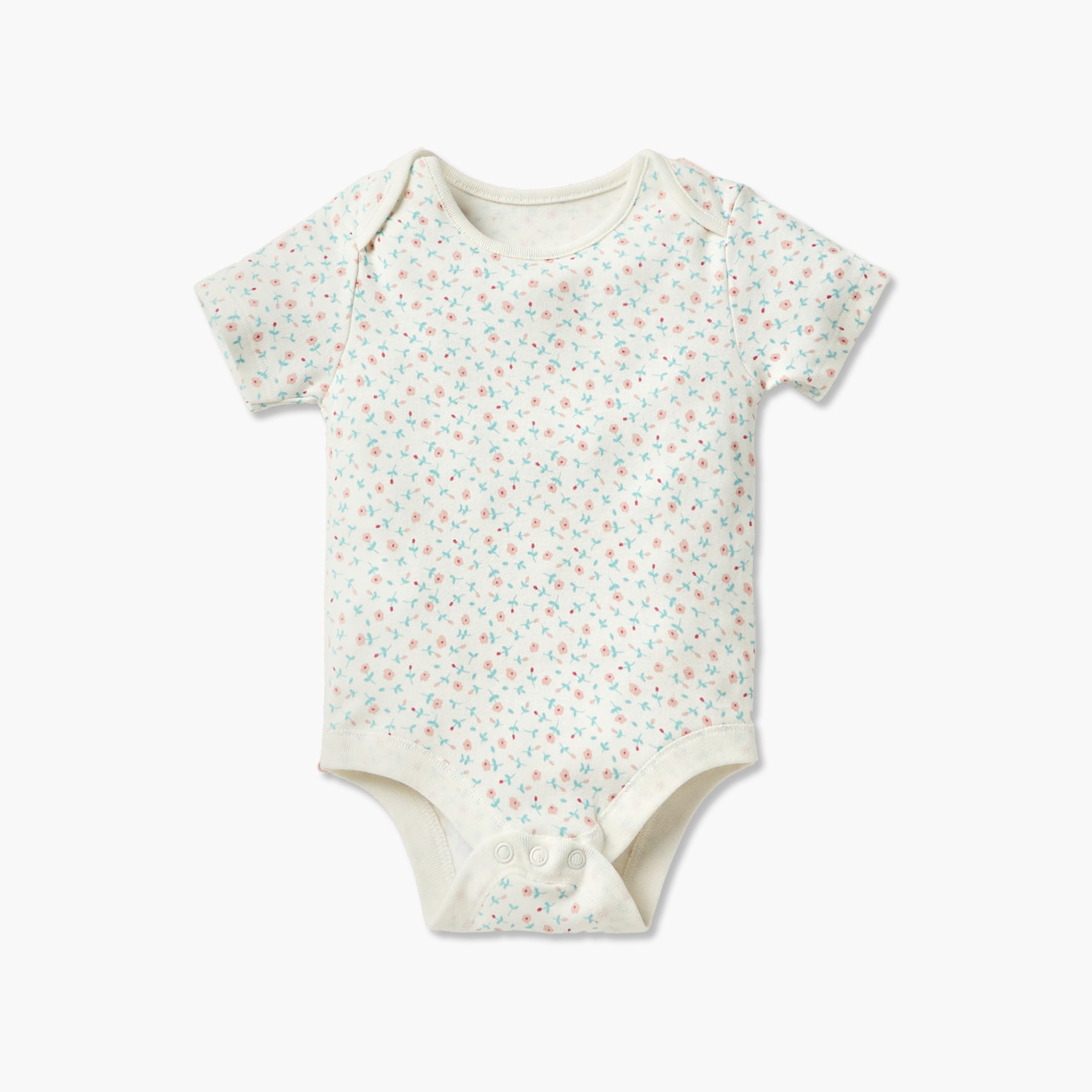 Juniors Assorted Bodysuit with Short Sleeves and Button Closure - Set of 3